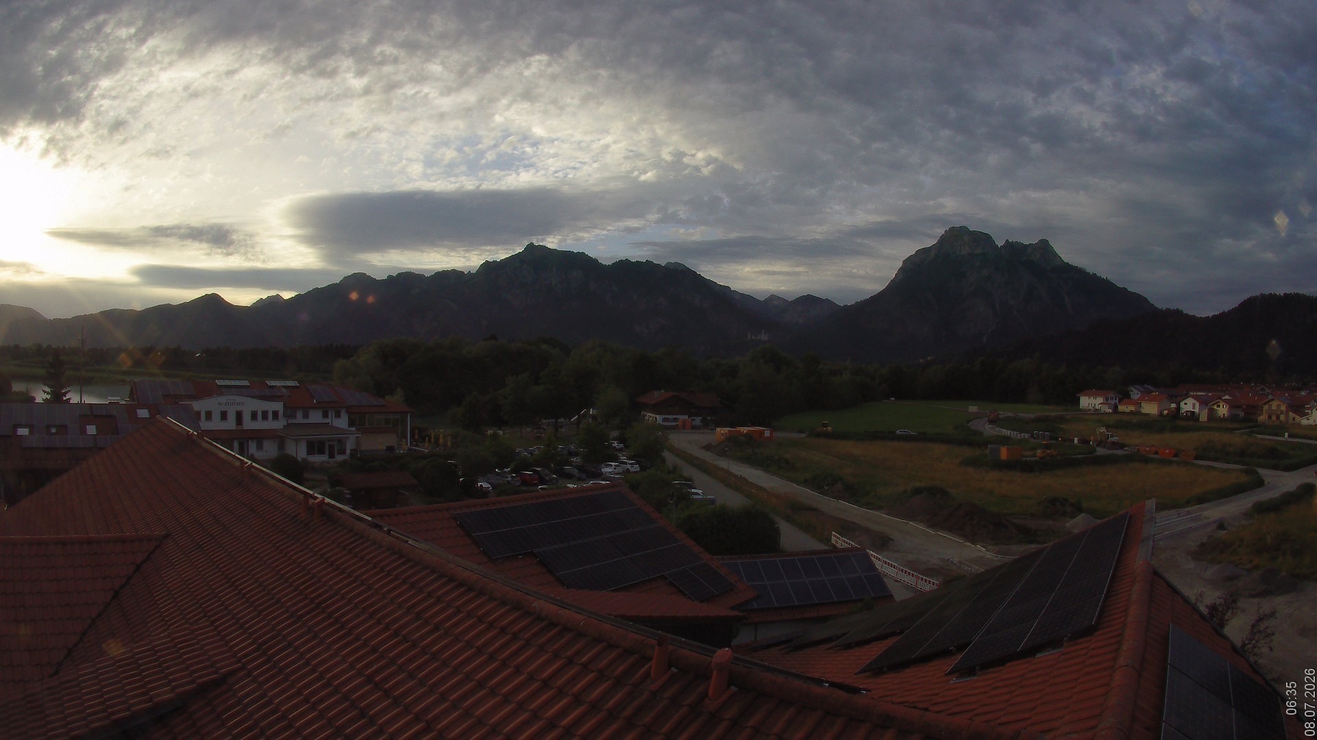 Archiv Foto Webcam Füssen: Ausblick vom Hotel Sommer