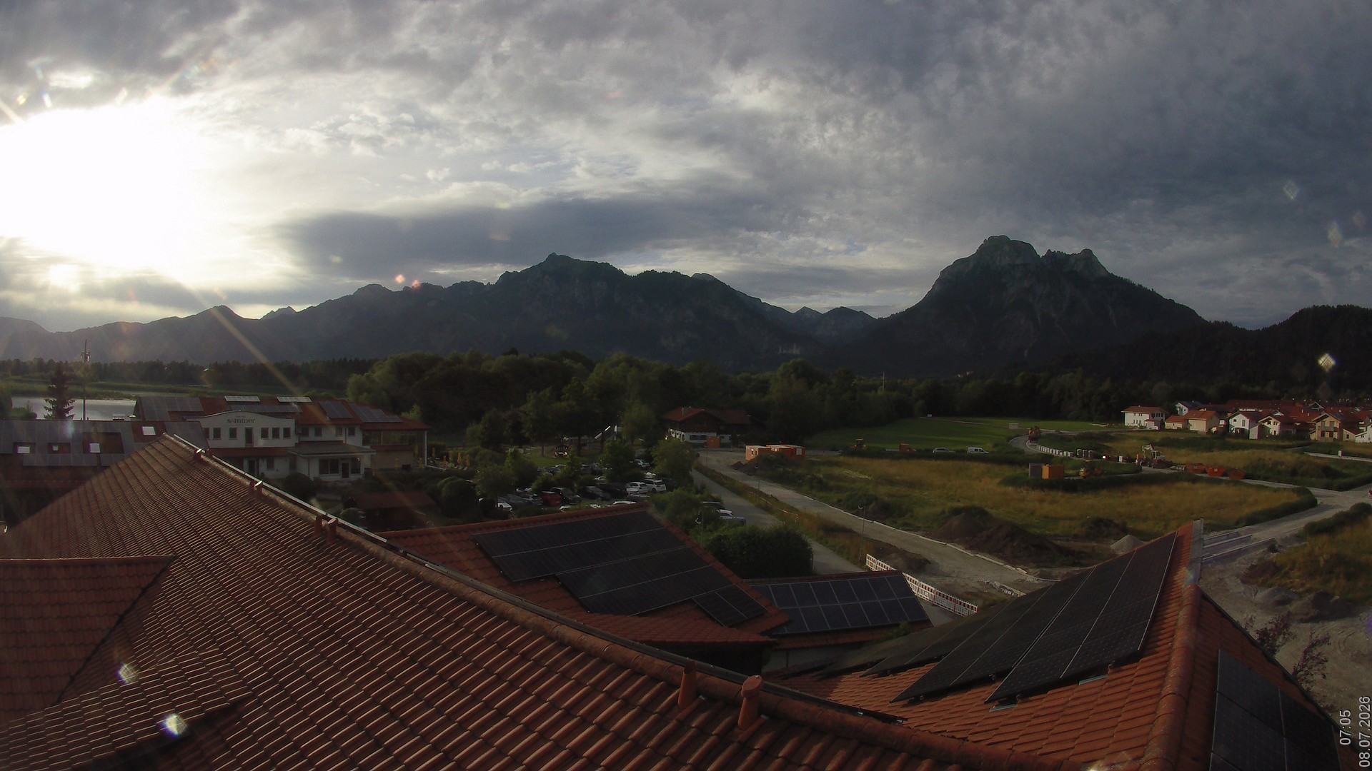 Archiv Foto Webcam Füssen: Ausblick vom Hotel Sommer