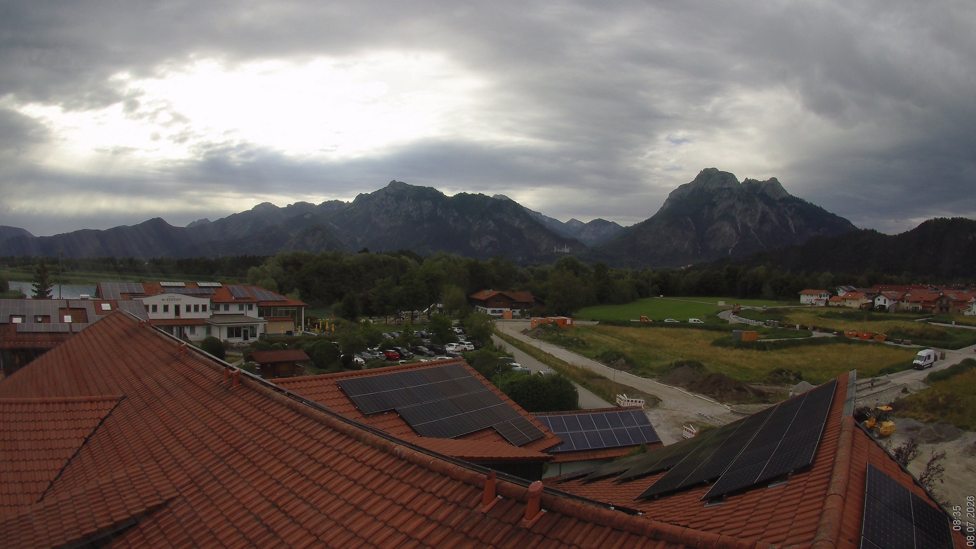 Archiv Foto Webcam Füssen: Ausblick vom Hotel Sommer