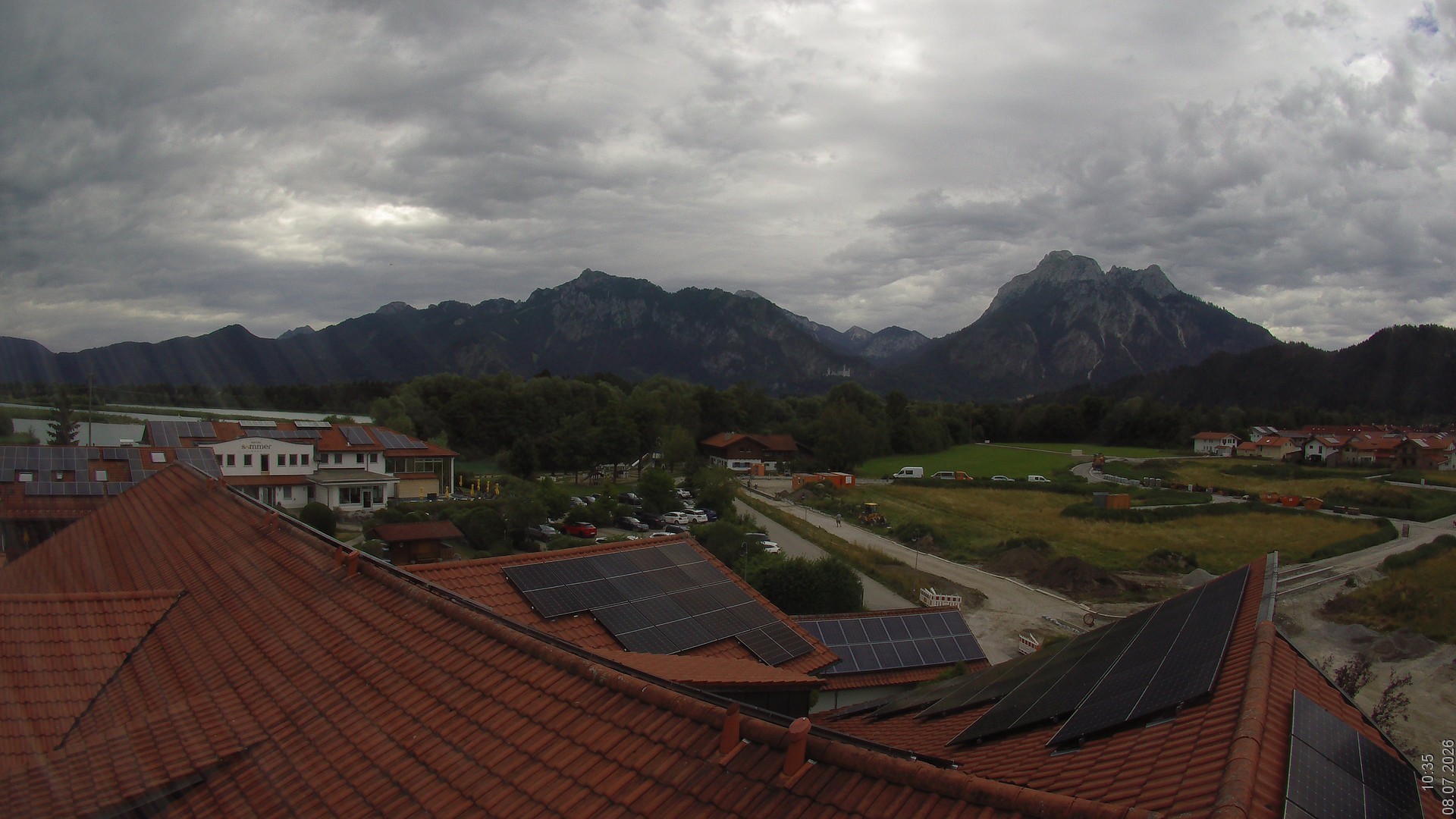 Archiv Foto Webcam Füssen: Ausblick vom Hotel Sommer