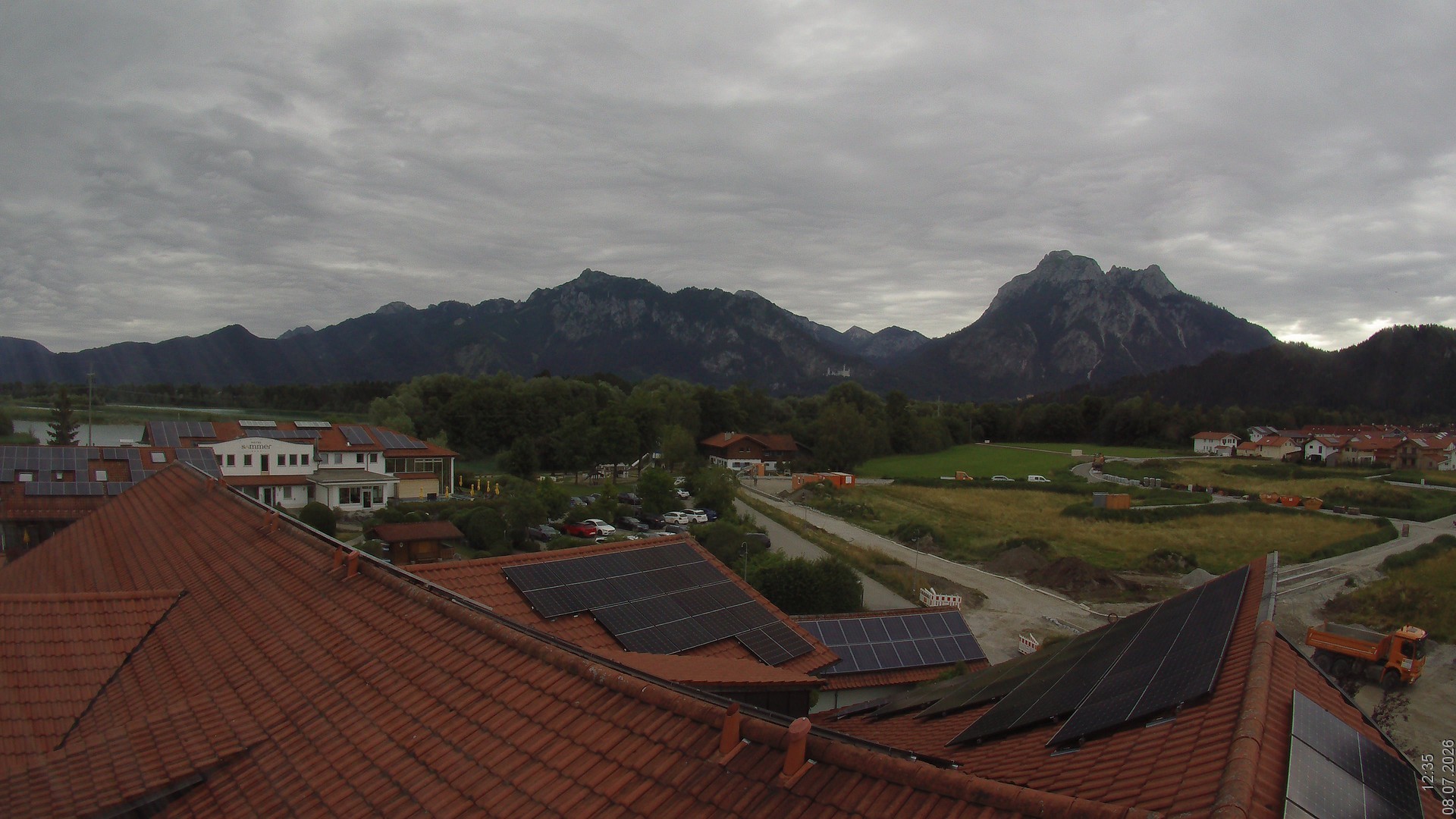 Archiv Foto Webcam Füssen: Ausblick vom Hotel Sommer