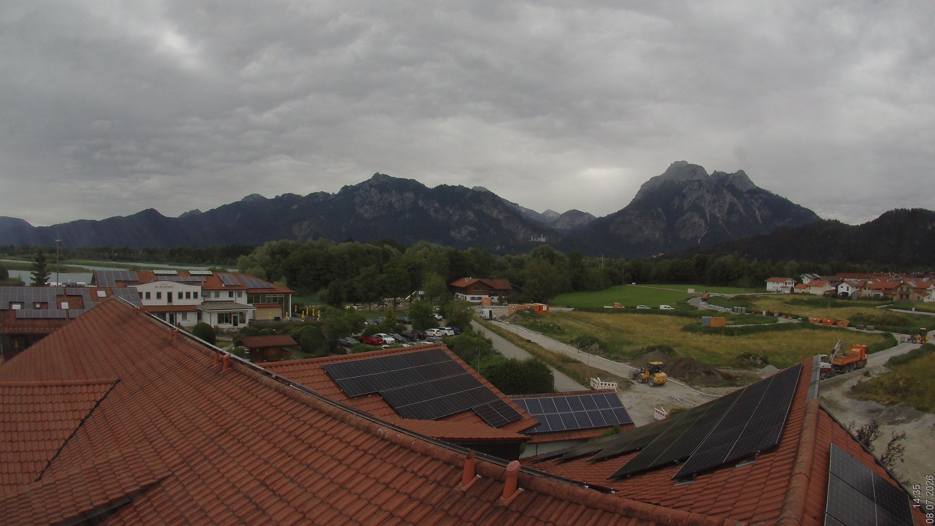 Archiv Foto Webcam Füssen: Ausblick vom Hotel Sommer