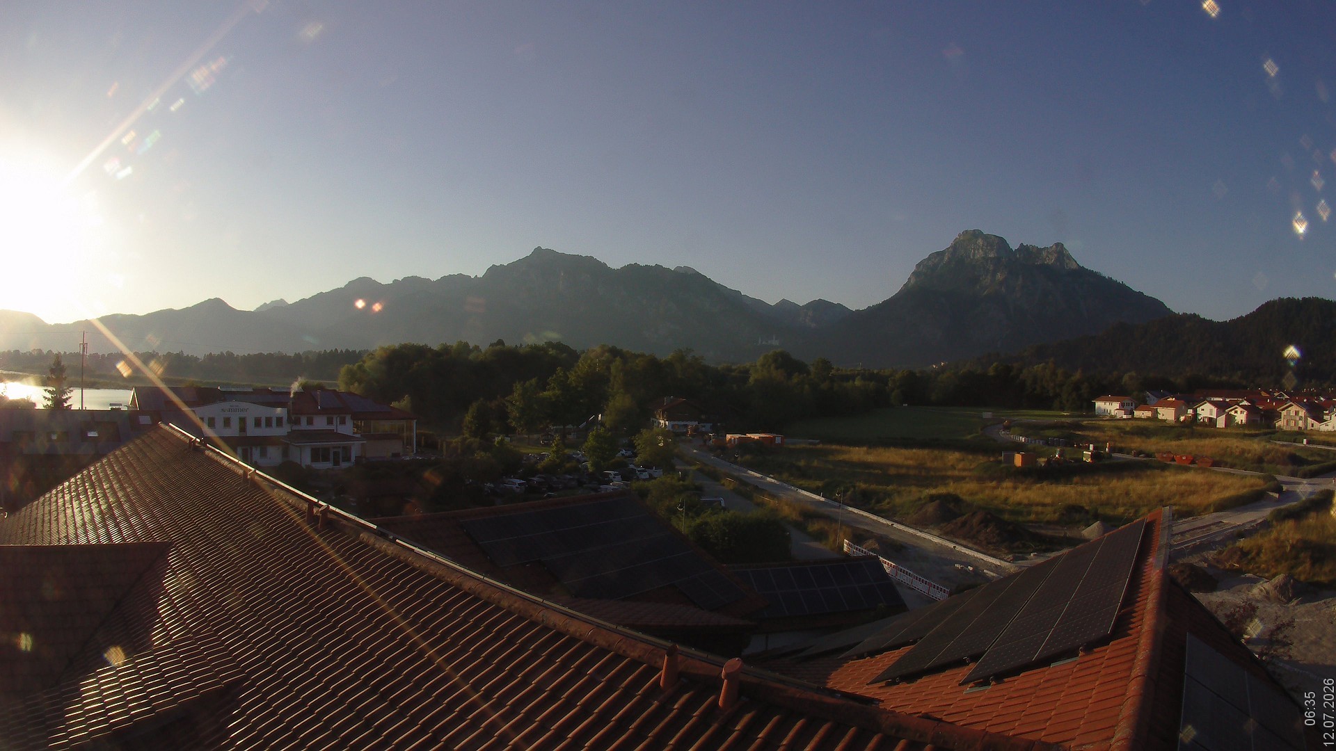 Archived image Webcam View from the Hotel Sommer (Allgäu)