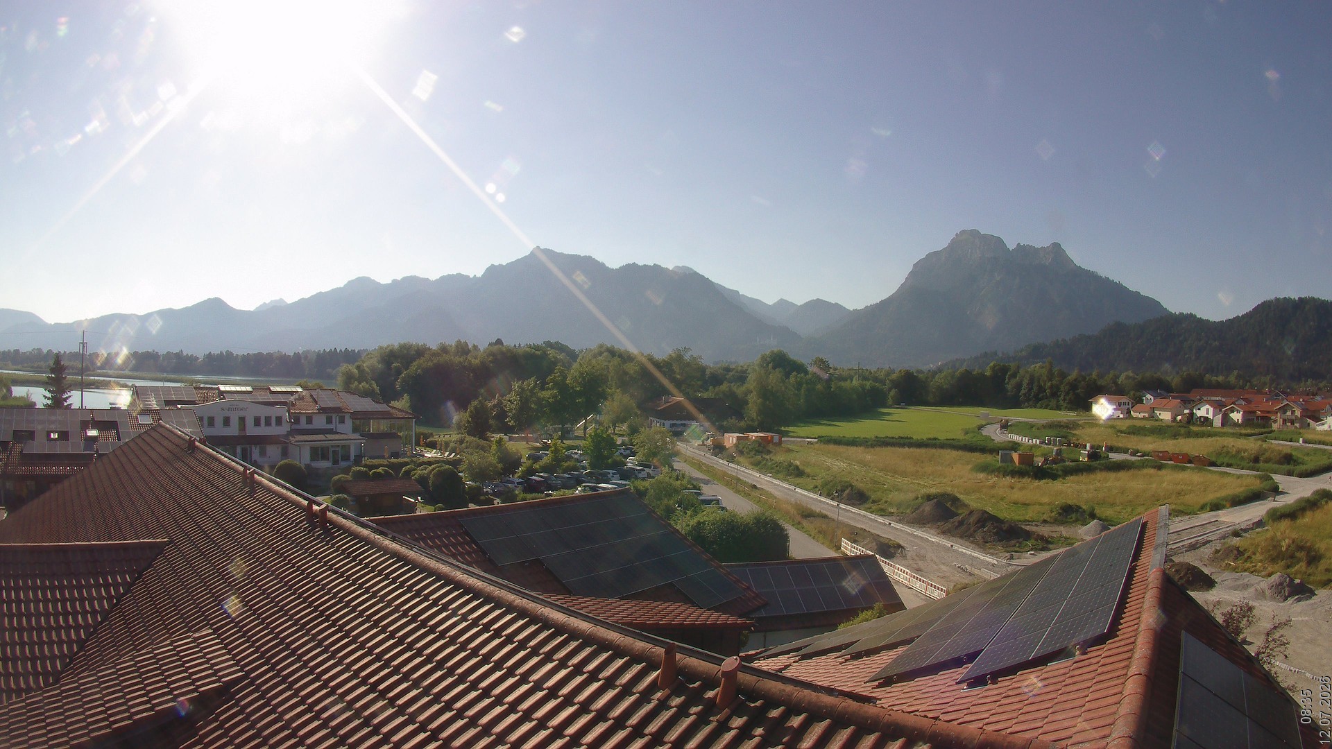 Archived image Webcam View from the Hotel Sommer (Allgäu)
