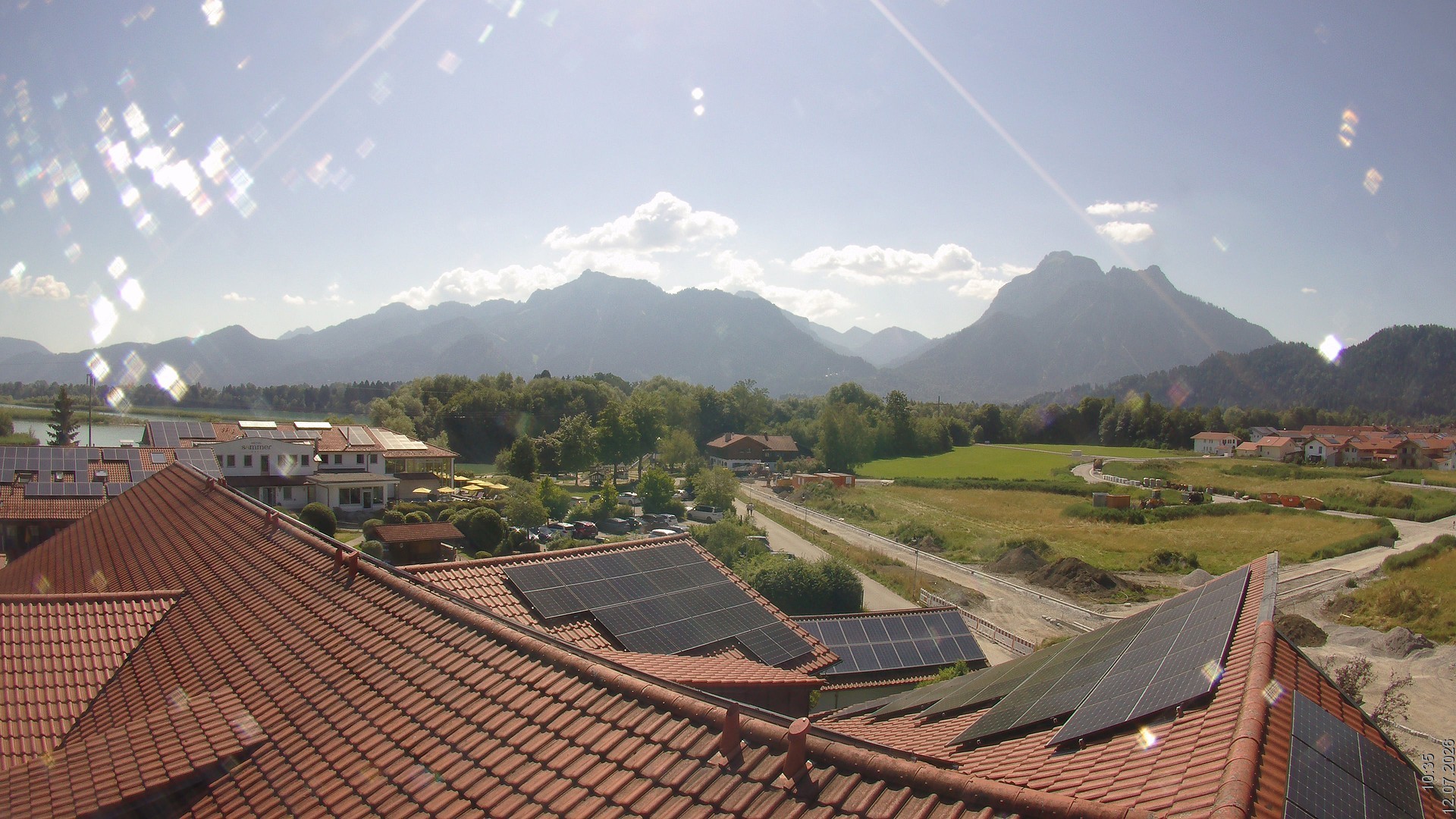 Archived image Webcam View from the Hotel Sommer (Allgäu)