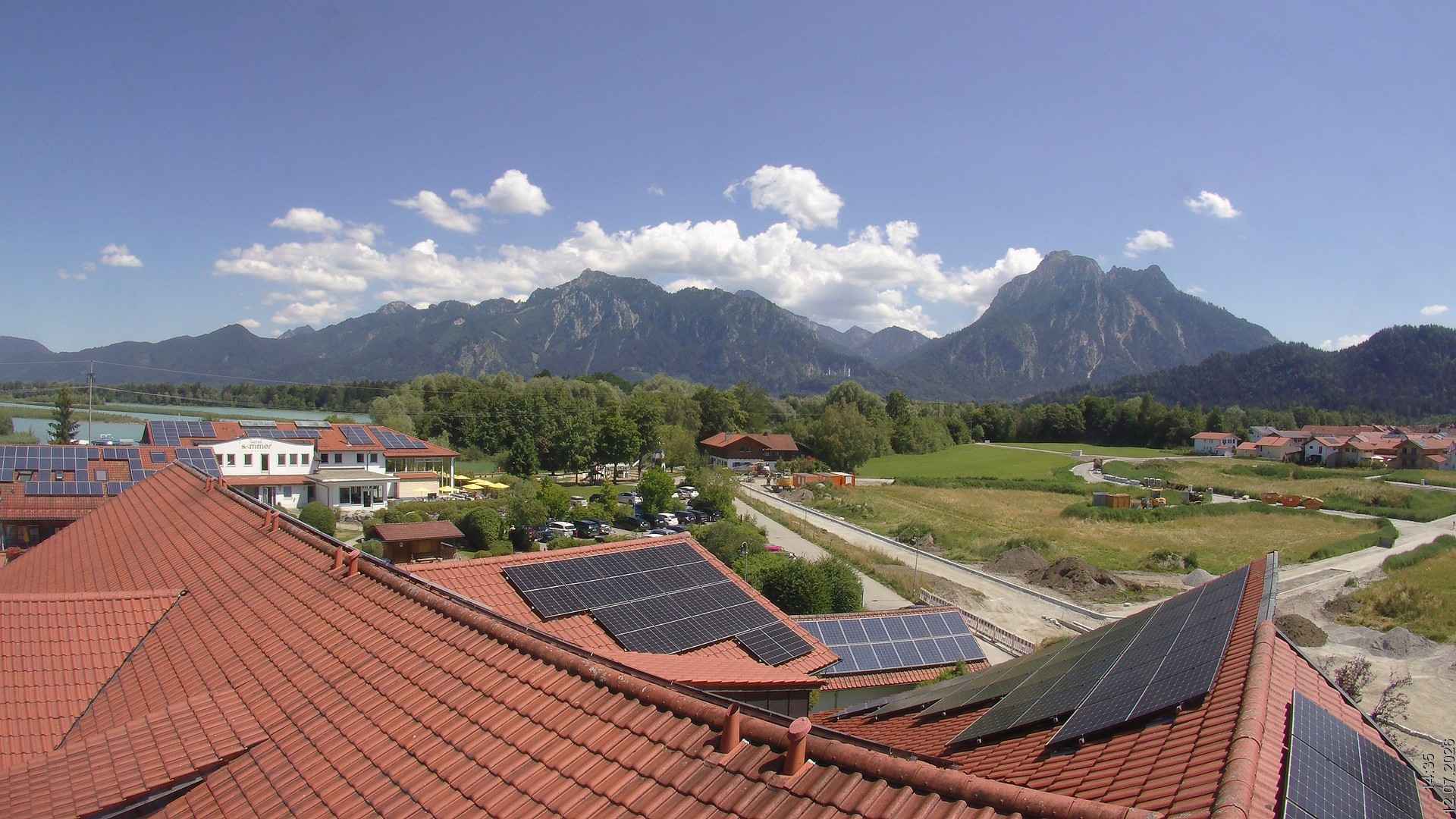 Archived image Webcam View from the Hotel Sommer (Allgäu)