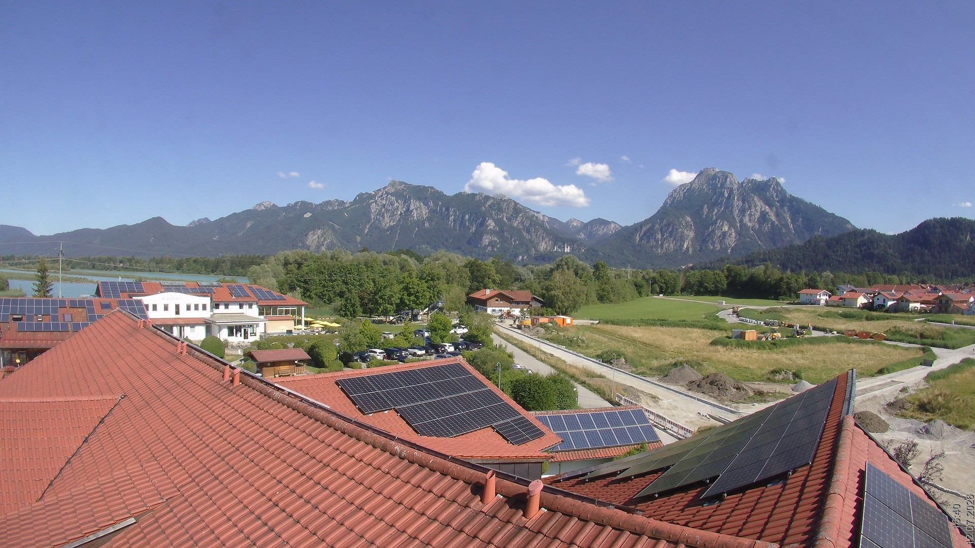 Archived image Webcam View from the Hotel Sommer (Allgäu)