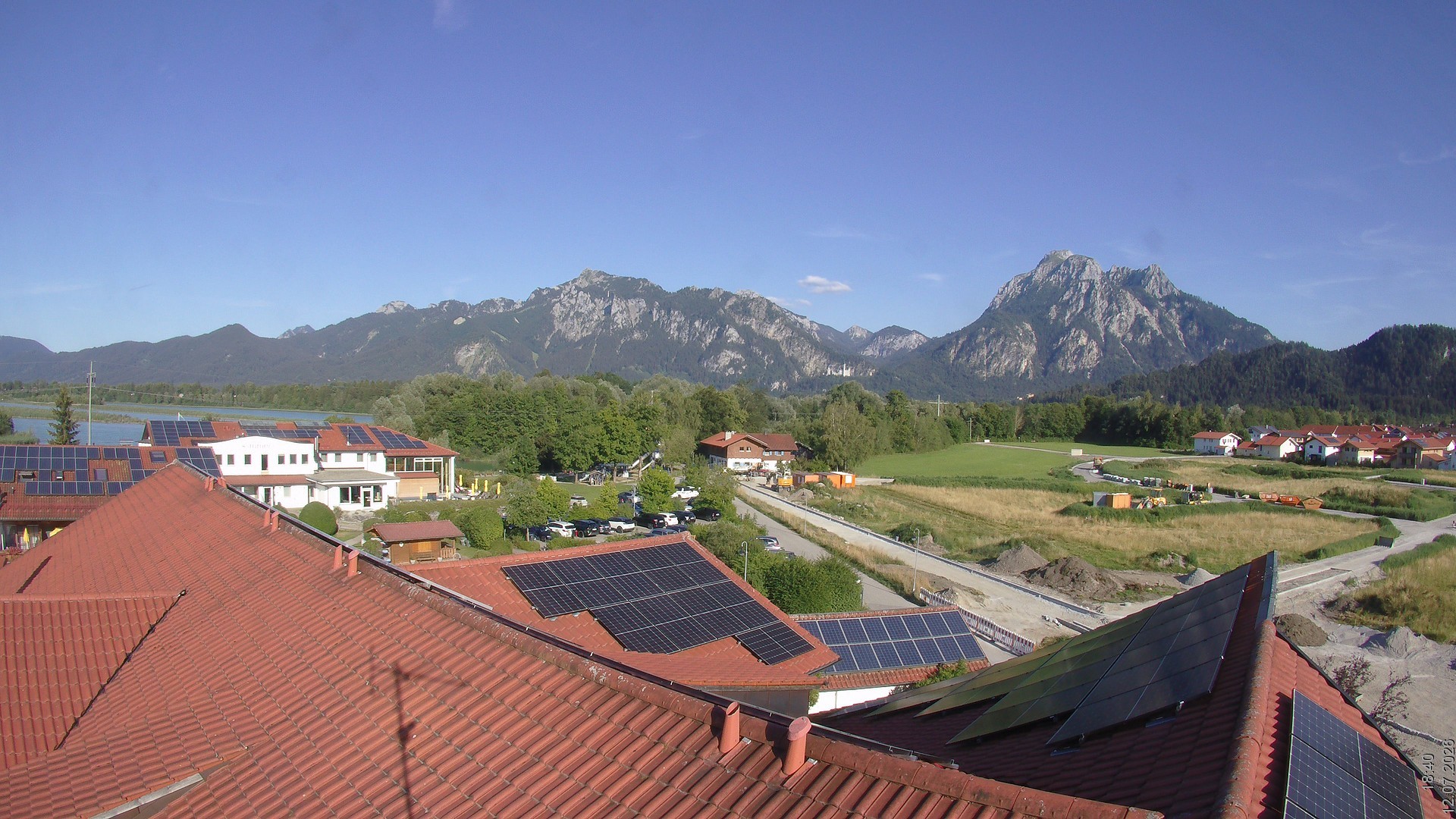 Archived image Webcam View from the Hotel Sommer (Allgäu)