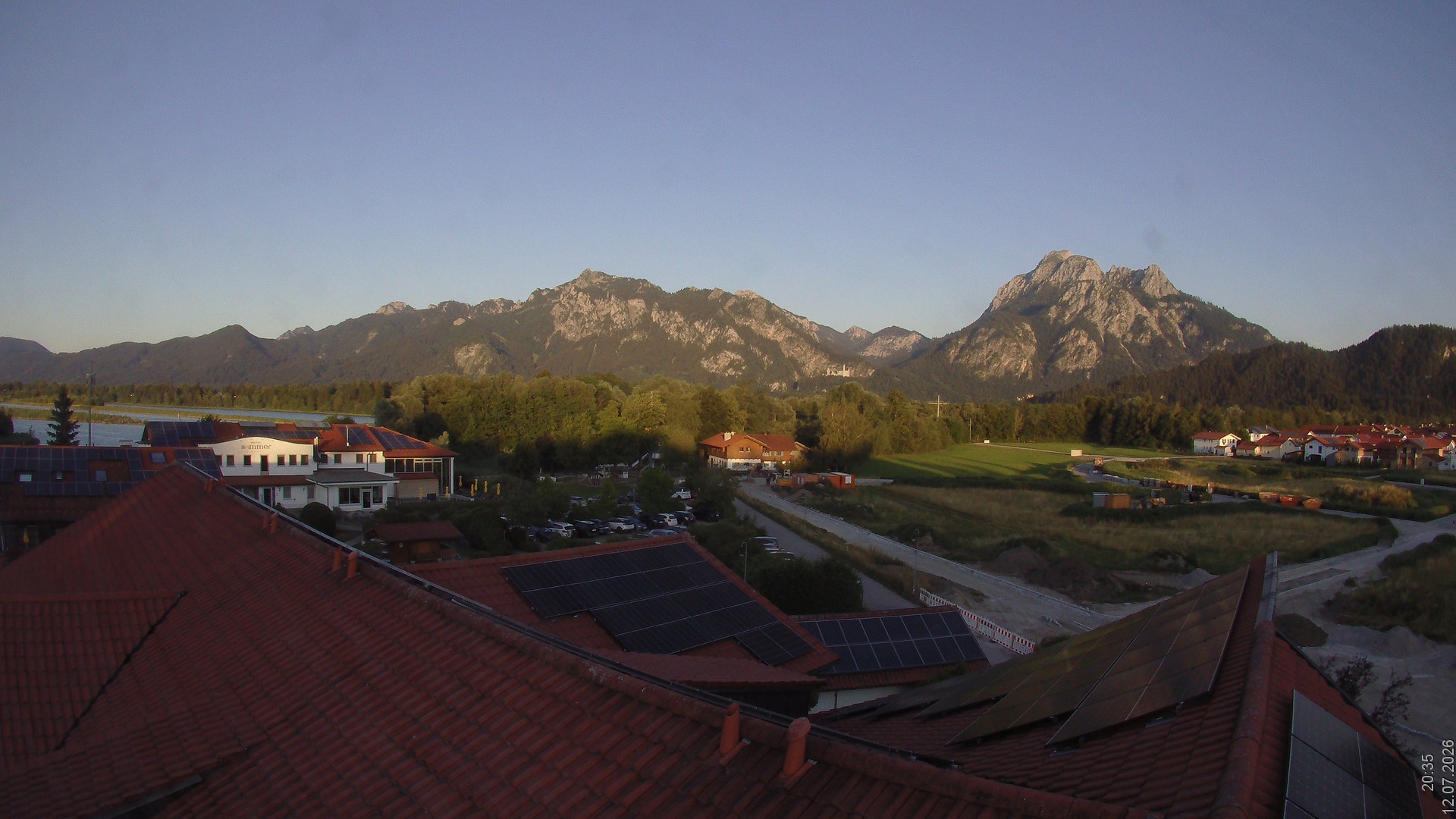 Archiv Foto Webcam Füssen: Ausblick vom Hotel Sommer