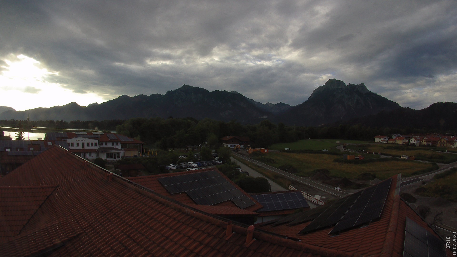 Archiv Foto Webcam Füssen: Ausblick vom Hotel Sommer
