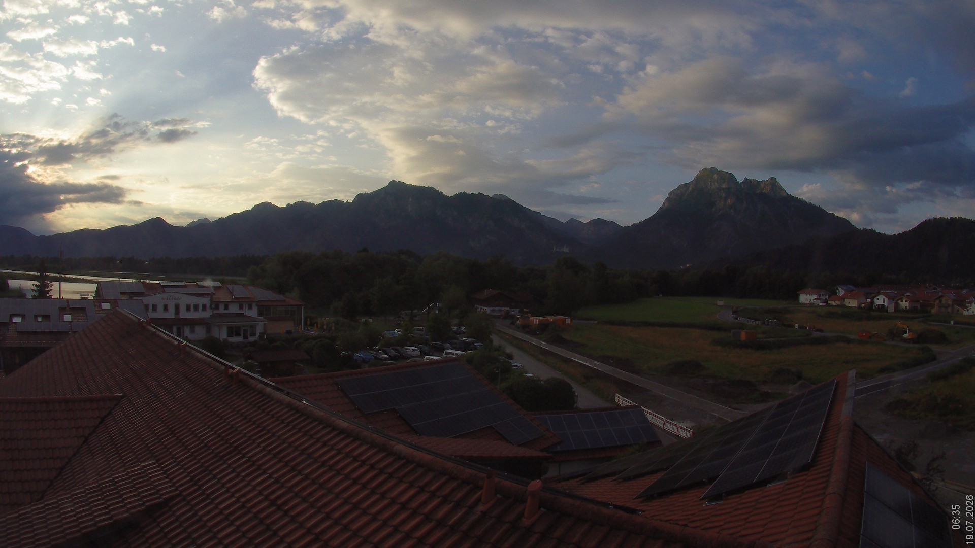 Archiv Foto Webcam Füssen: Ausblick vom Hotel Sommer