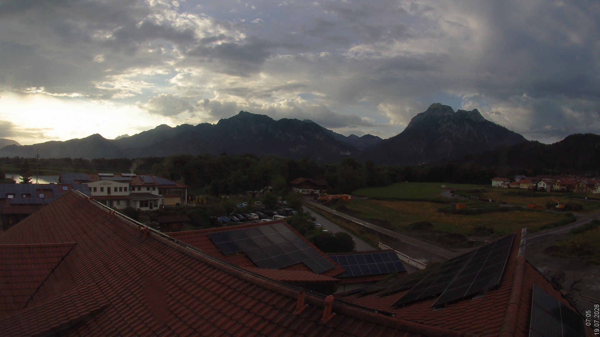 Archiv Foto Webcam Füssen: Ausblick vom Hotel Sommer