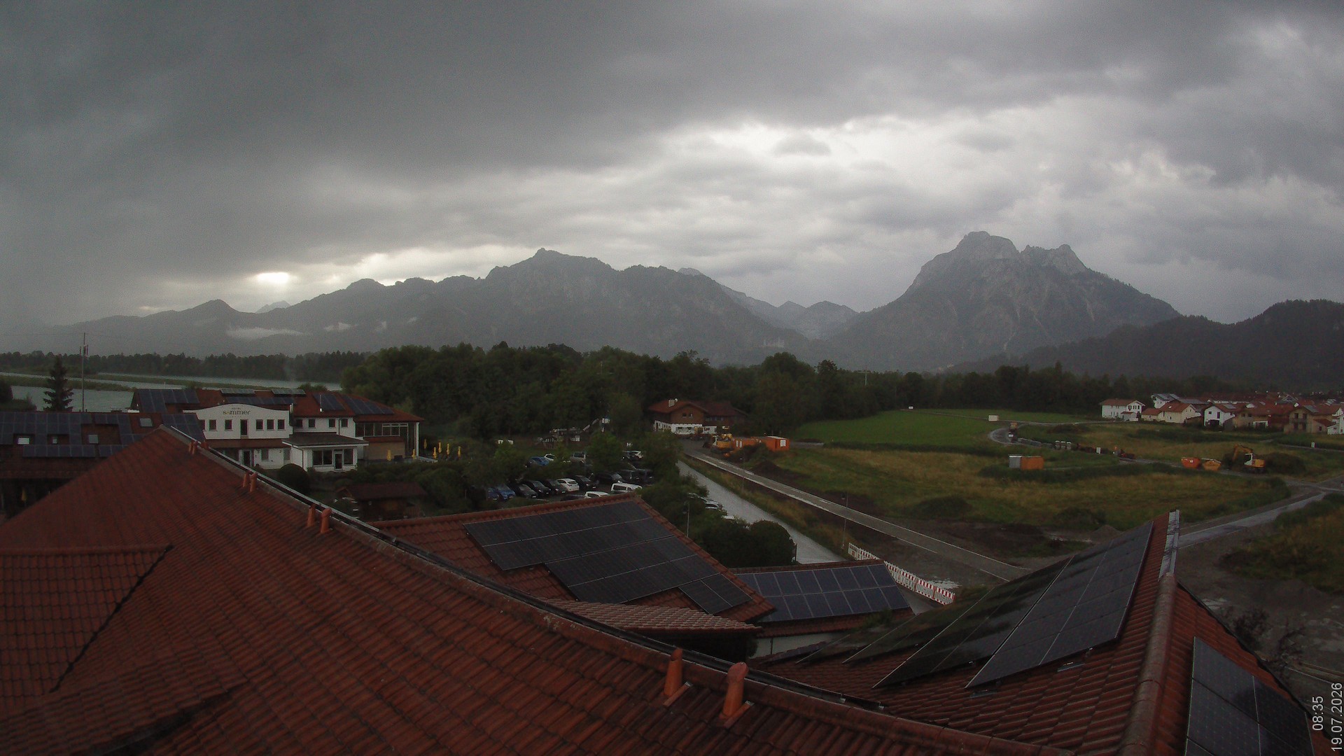 Archiv Foto Webcam Füssen: Ausblick vom Hotel Sommer