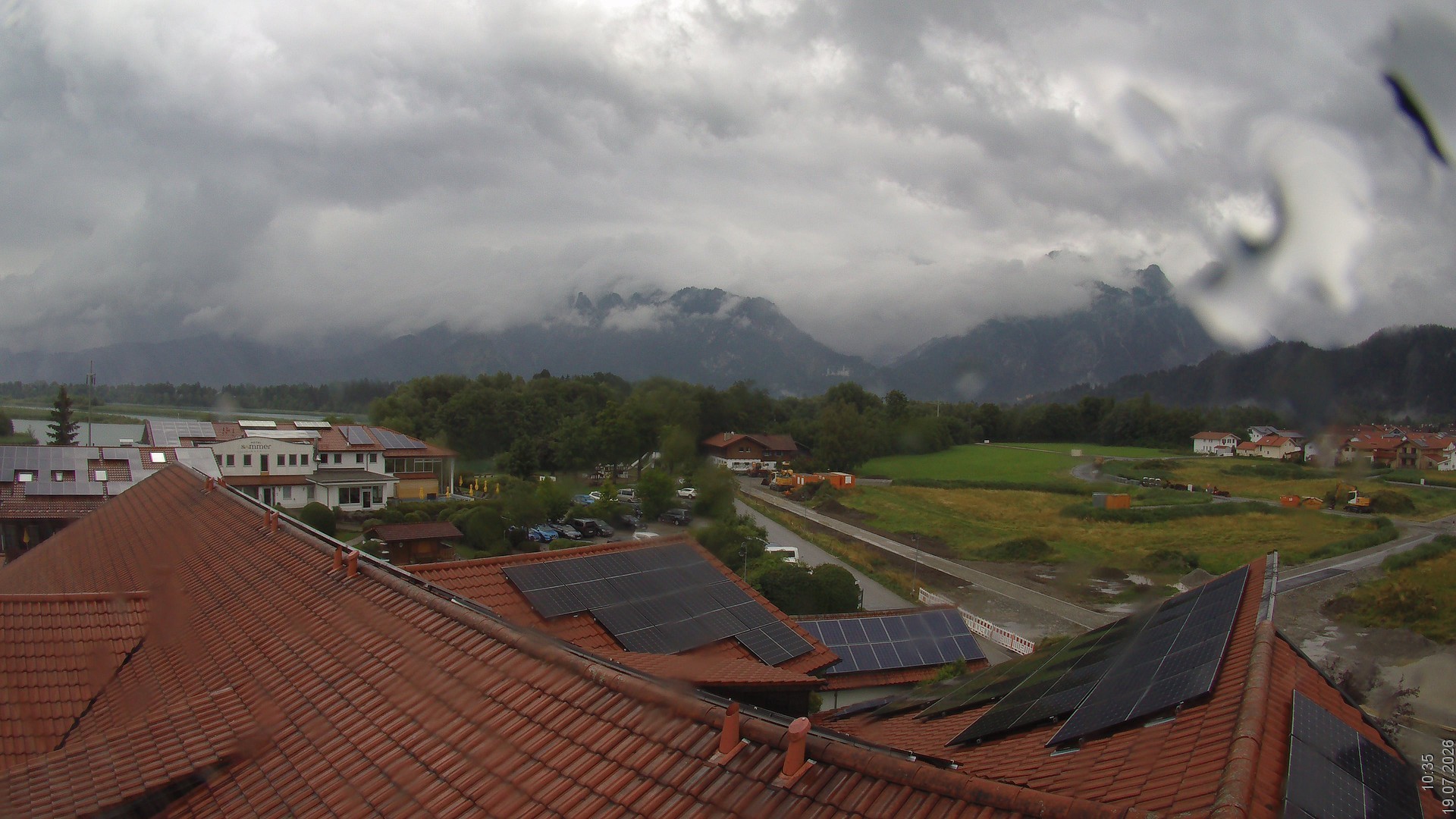 Archiv Foto Webcam Füssen: Ausblick vom Hotel Sommer