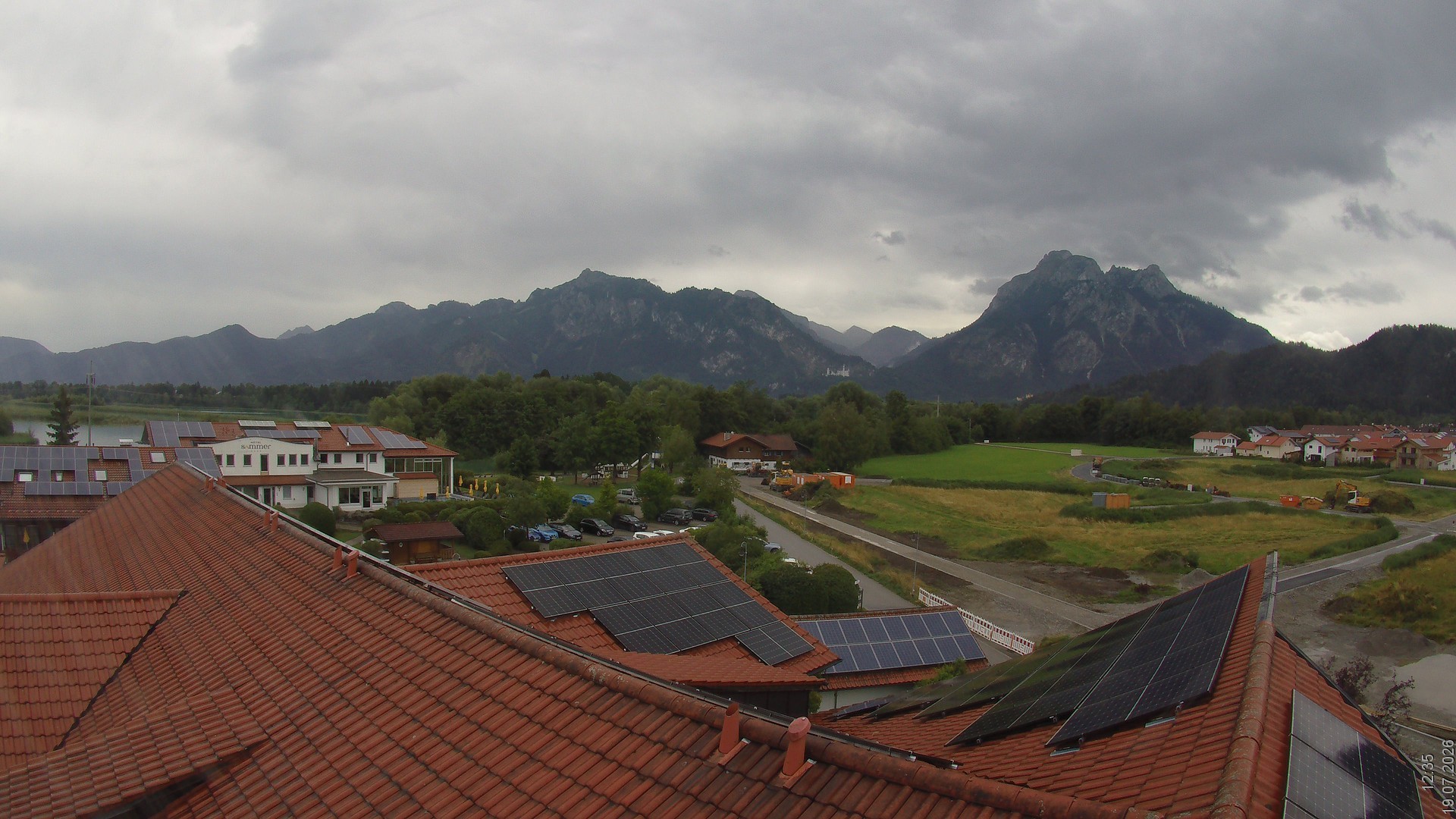 Archiv Foto Webcam Füssen: Ausblick vom Hotel Sommer