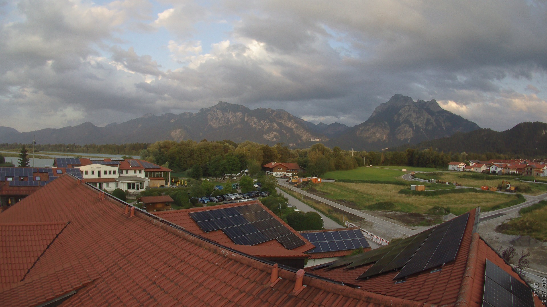 Archiv Foto Webcam Füssen: Ausblick vom Hotel Sommer