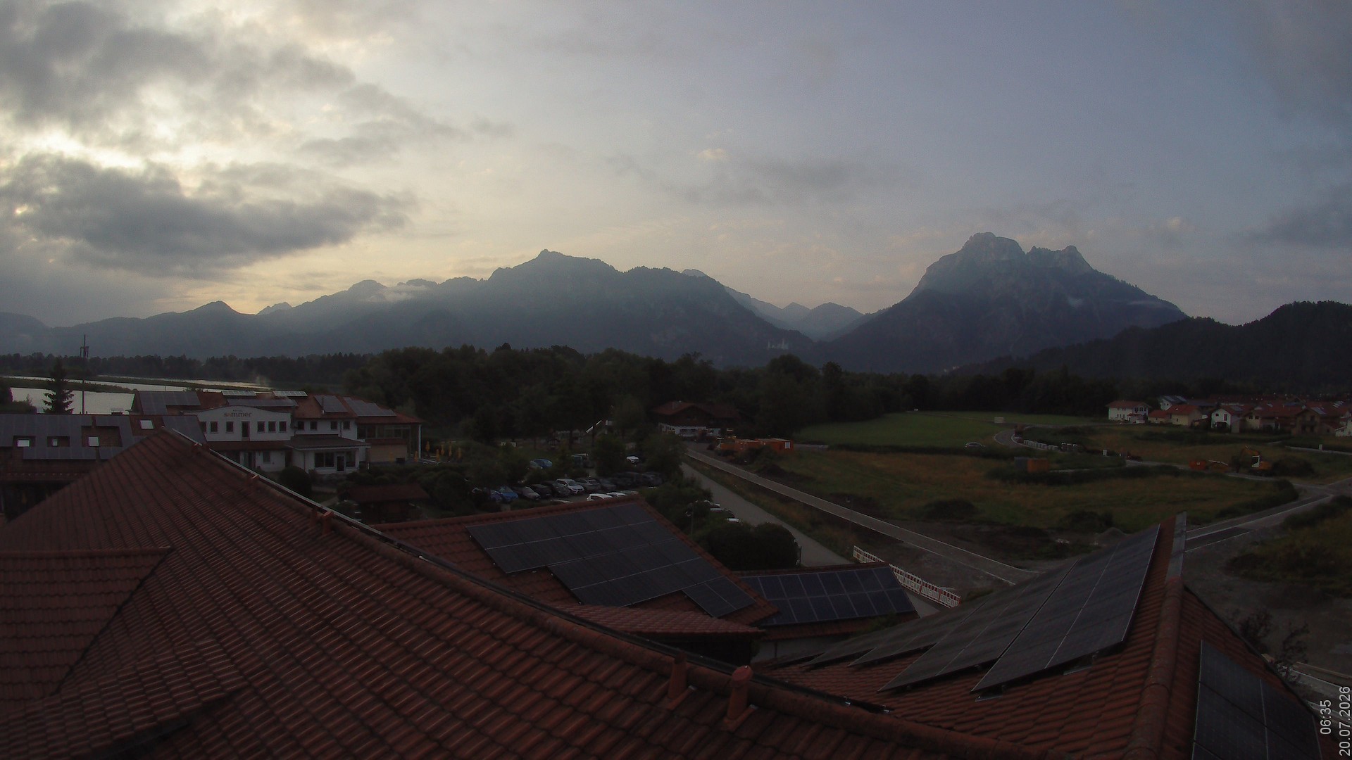Archiv Foto Webcam Füssen: Ausblick vom Hotel Sommer