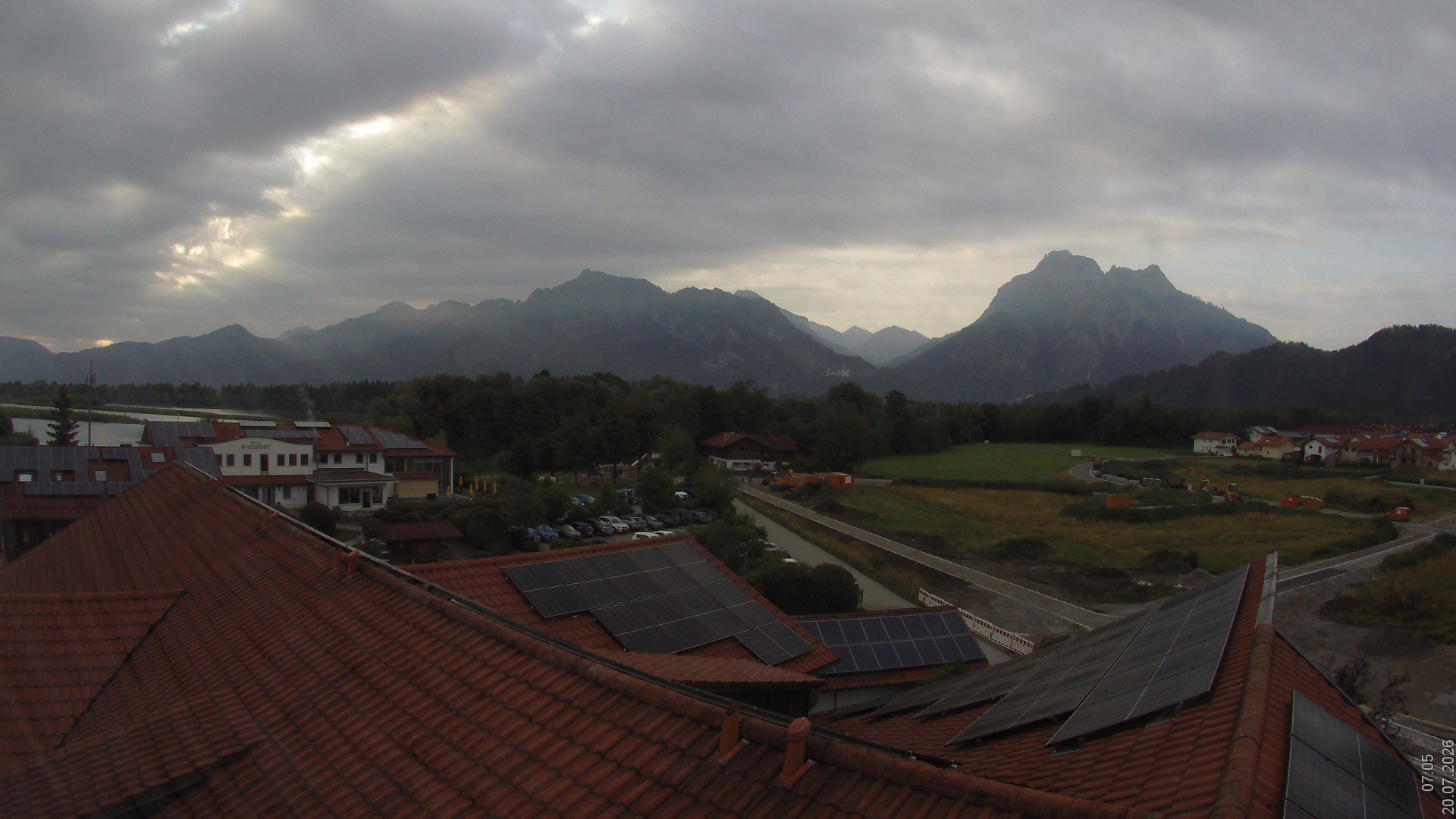 Archiv Foto Webcam Füssen: Ausblick vom Hotel Sommer