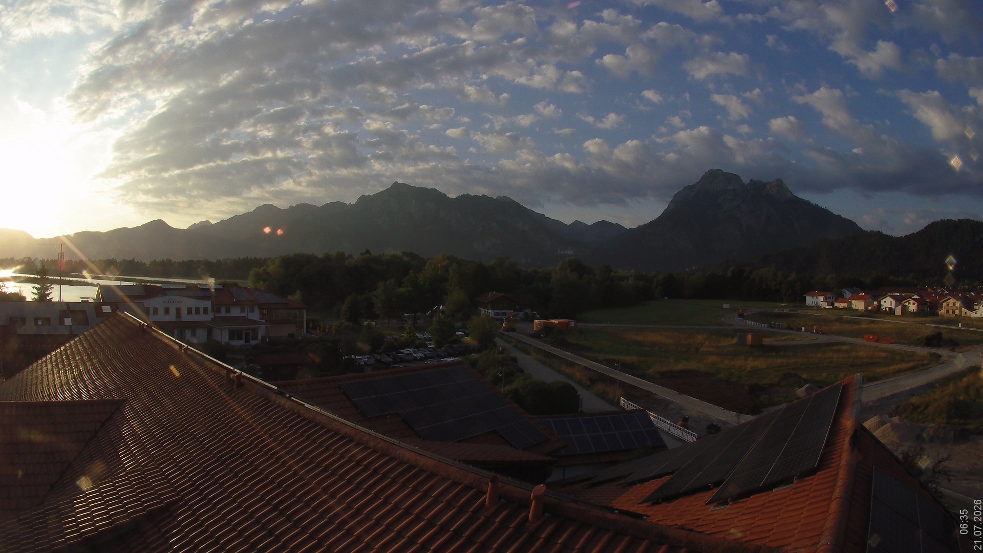 Archiv Foto Webcam Füssen: Ausblick vom Hotel Sommer