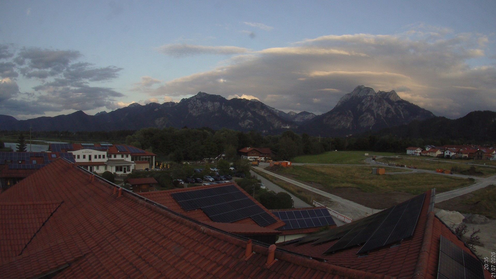Archiv Foto Webcam Füssen: Ausblick vom Hotel Sommer