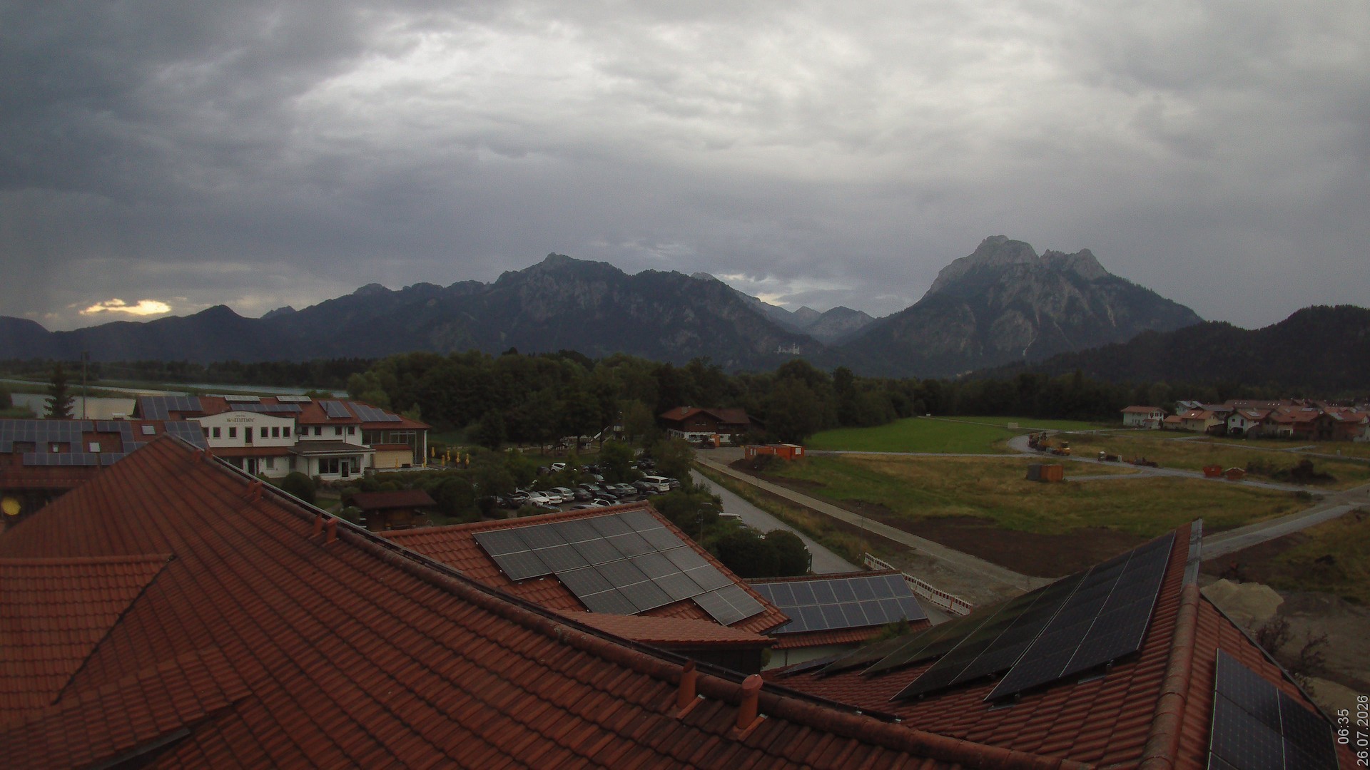 Archived image Webcam View from the Hotel Sommer (Allgäu)
