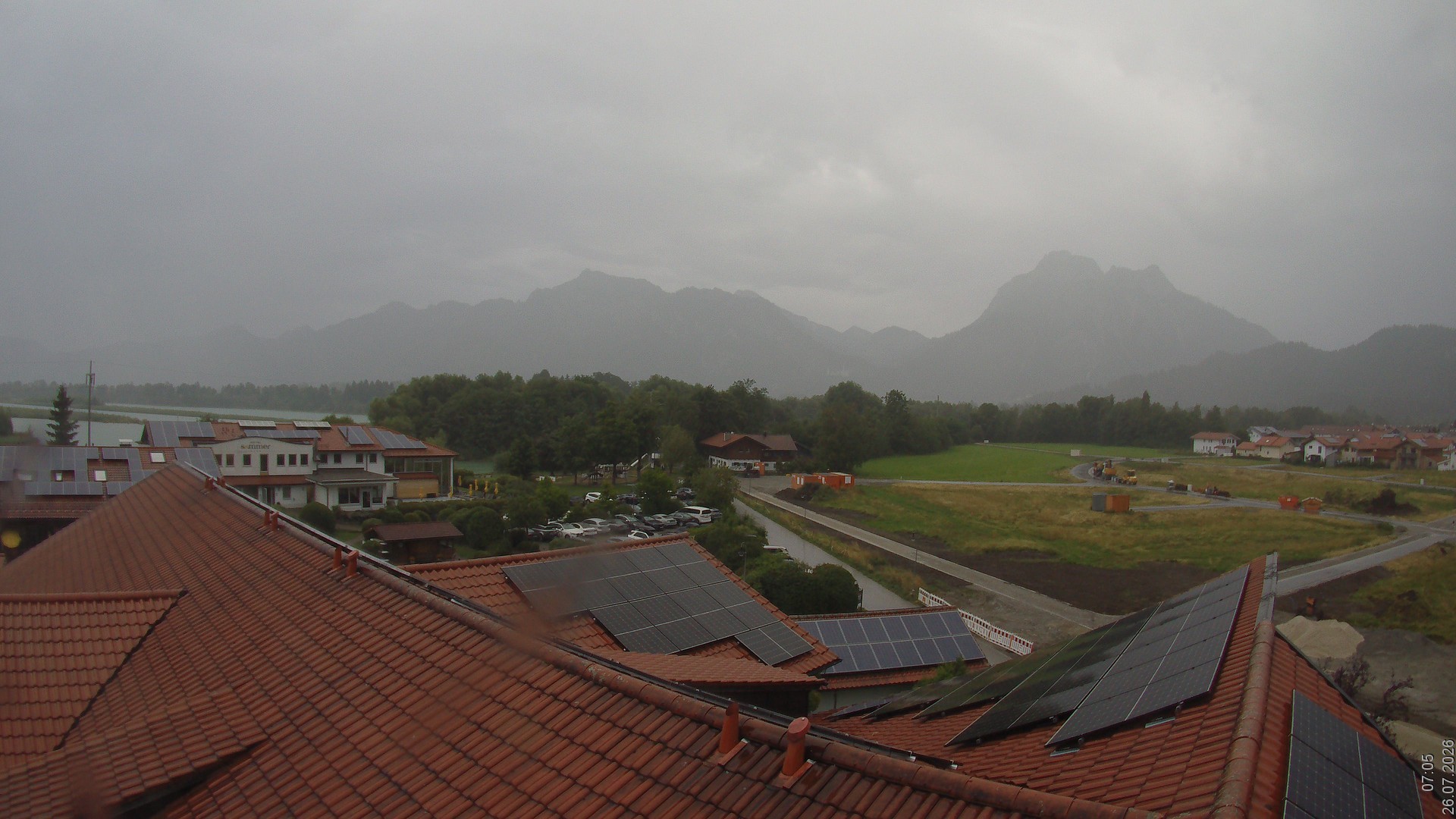 Archived image Webcam View from the Hotel Sommer (Allgäu)
