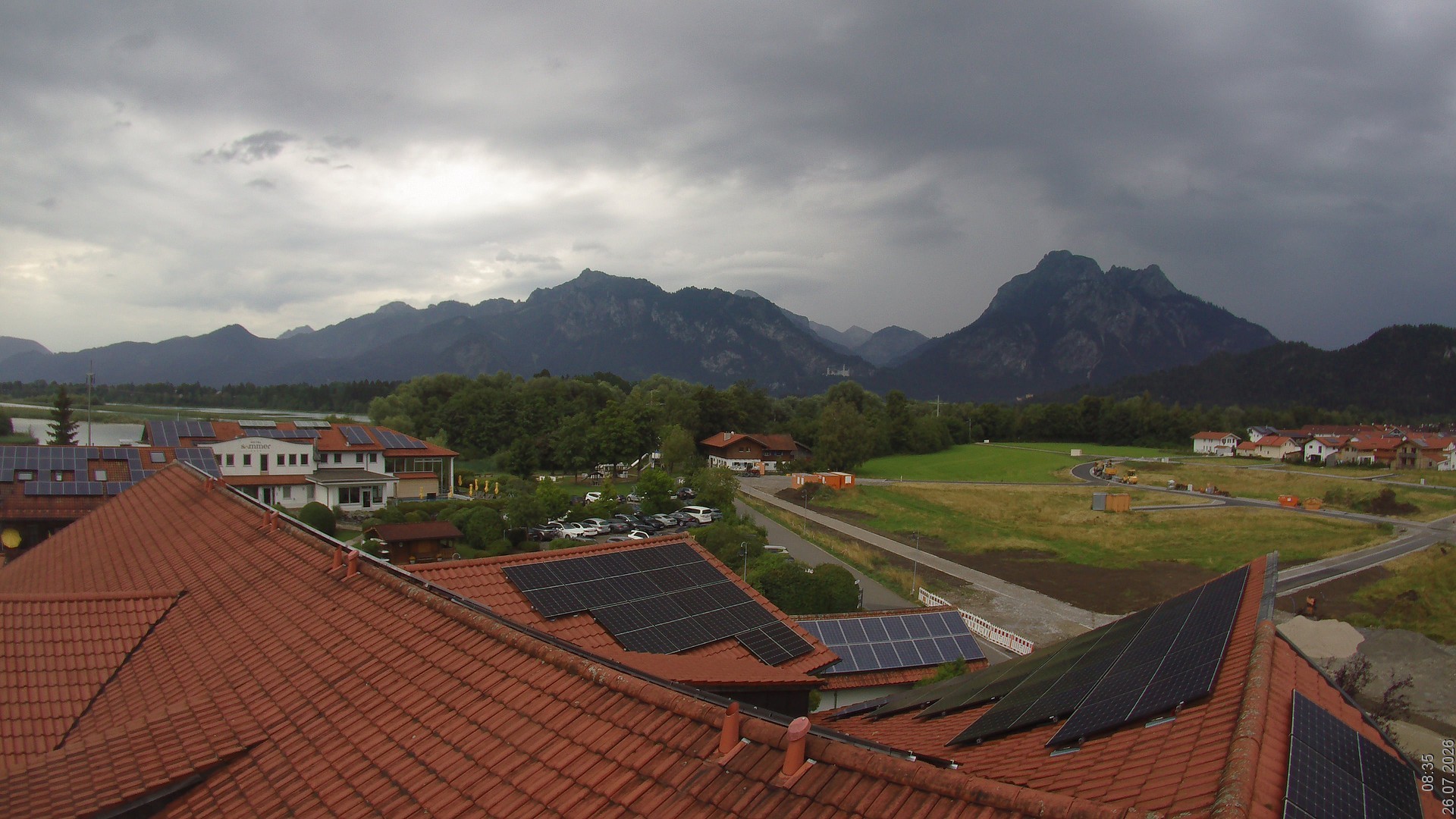 Archived image Webcam View from the Hotel Sommer (Allgäu)