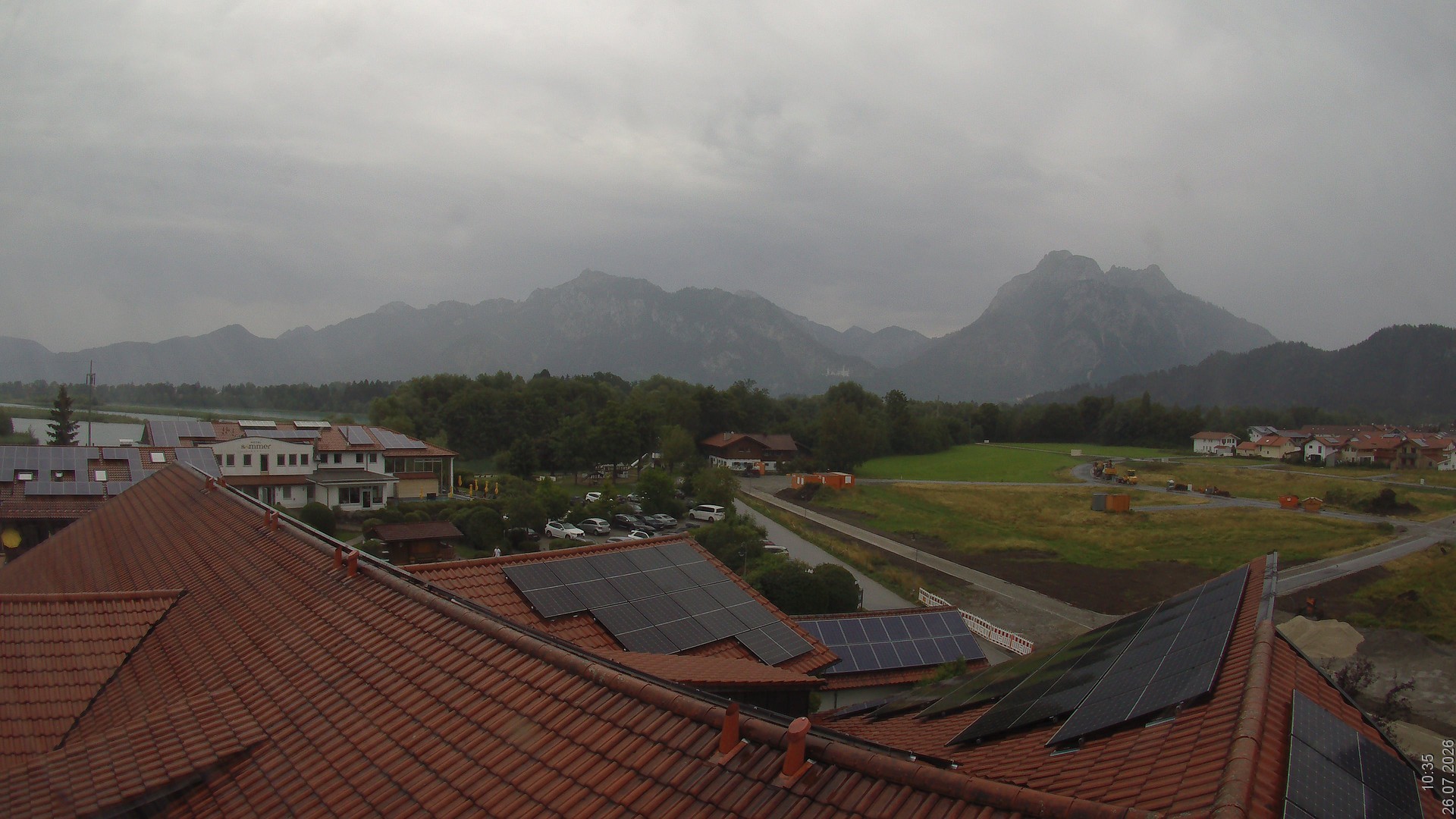 Archived image Webcam View from the Hotel Sommer (Allgäu)