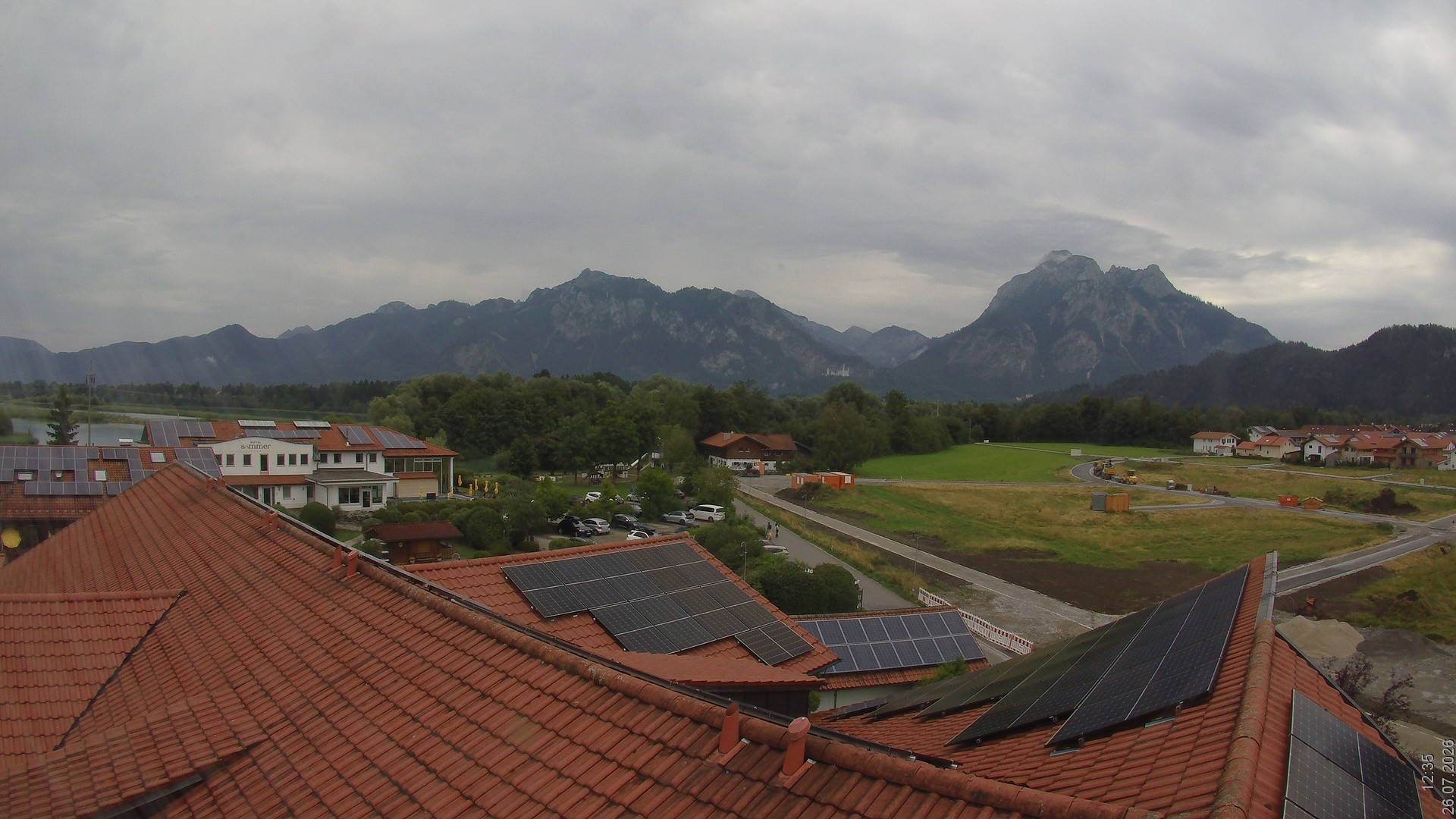 Archiv Foto Webcam Füssen: Ausblick vom Hotel Sommer