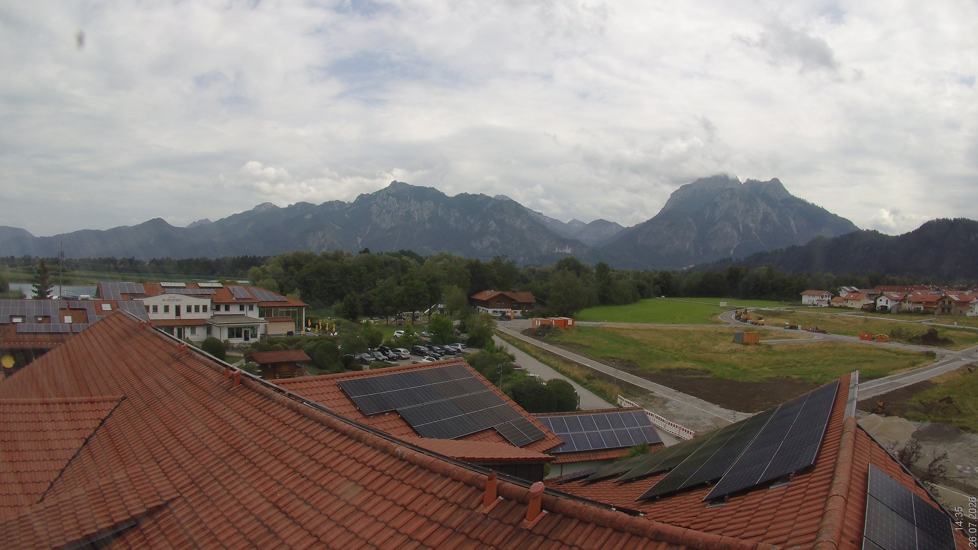 Archiv Foto Webcam Füssen: Ausblick vom Hotel Sommer