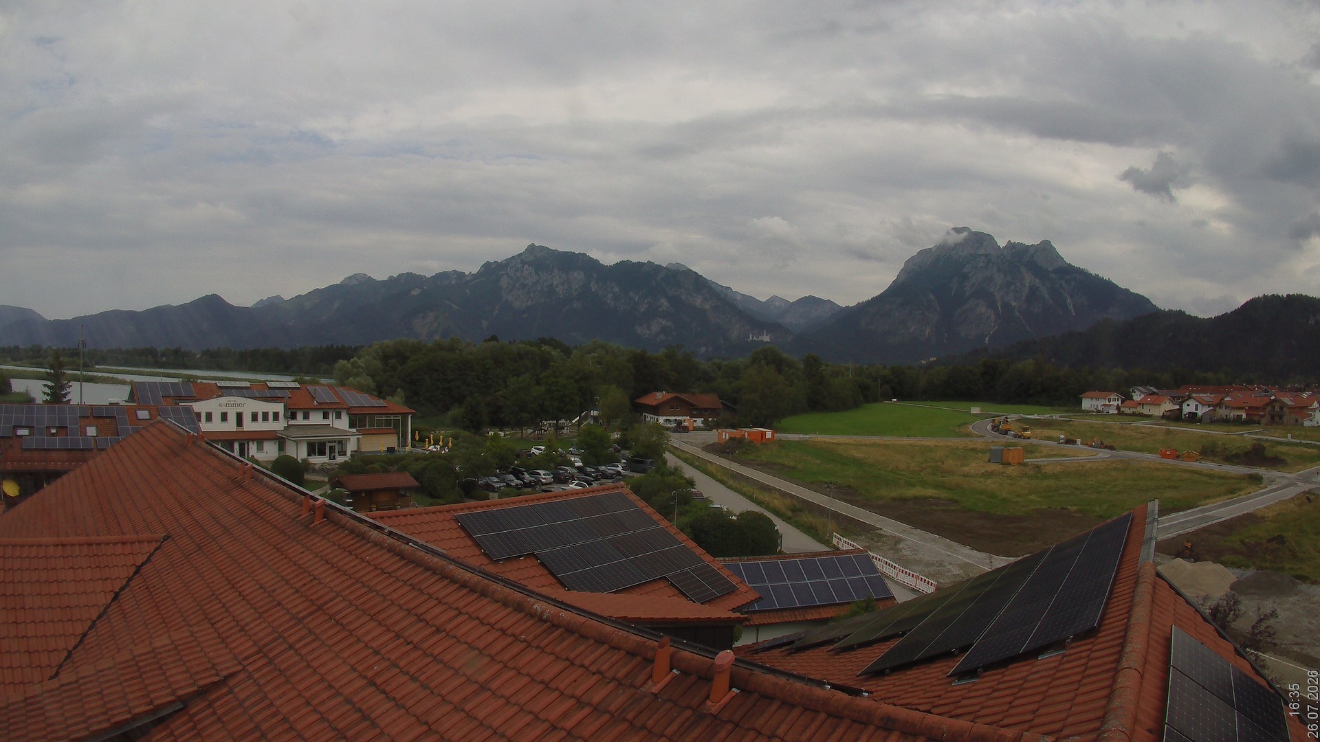Archiv Foto Webcam Füssen: Ausblick vom Hotel Sommer