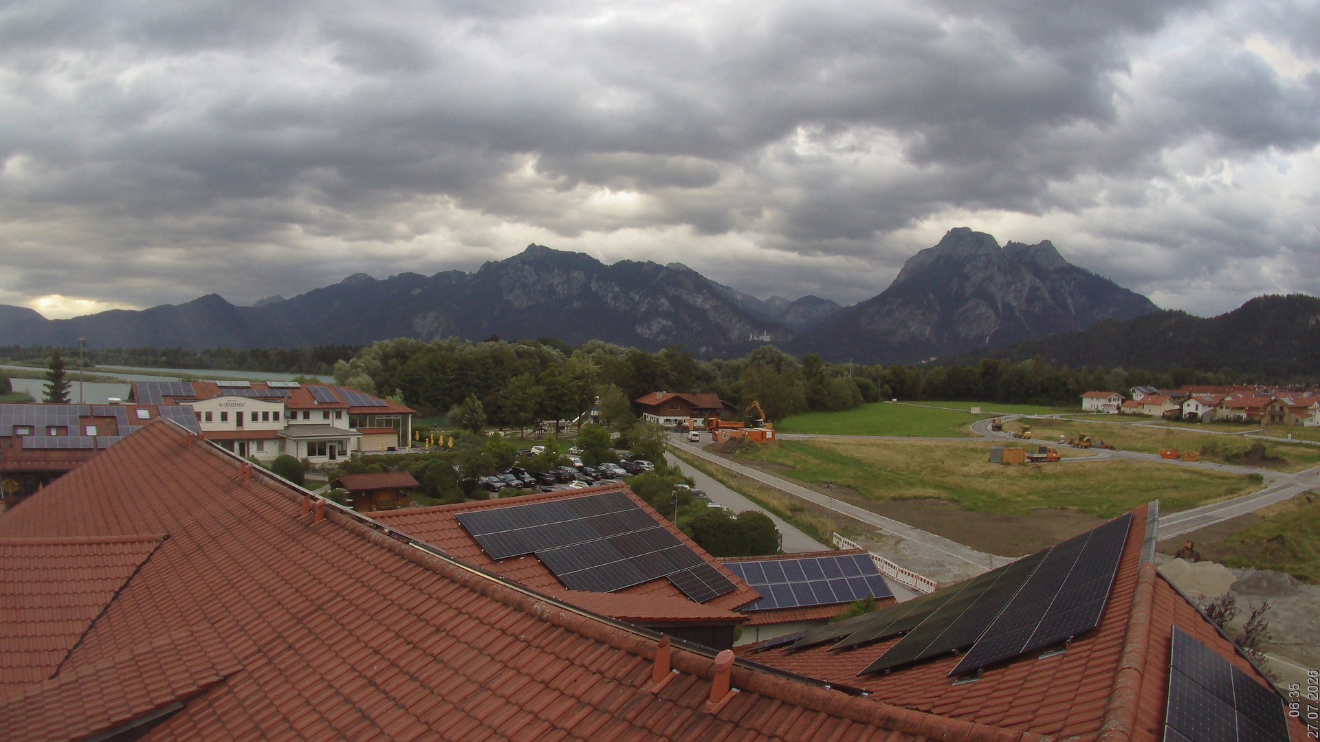 Archived image Webcam View from the Hotel Sommer (Allgäu)