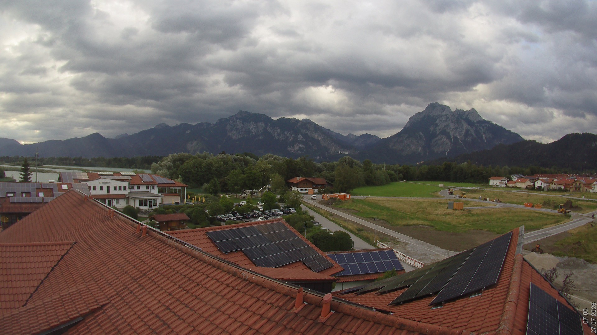Archived image Webcam View from the Hotel Sommer (Allgäu)