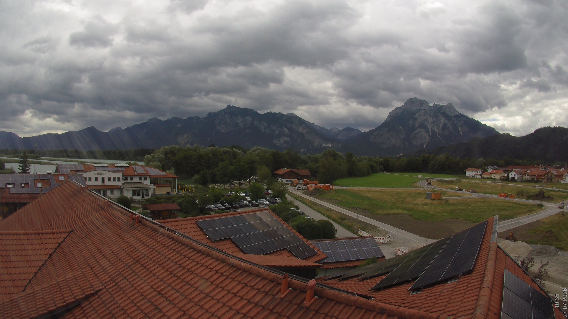 Archiv Foto Webcam Füssen: Ausblick vom Hotel Sommer