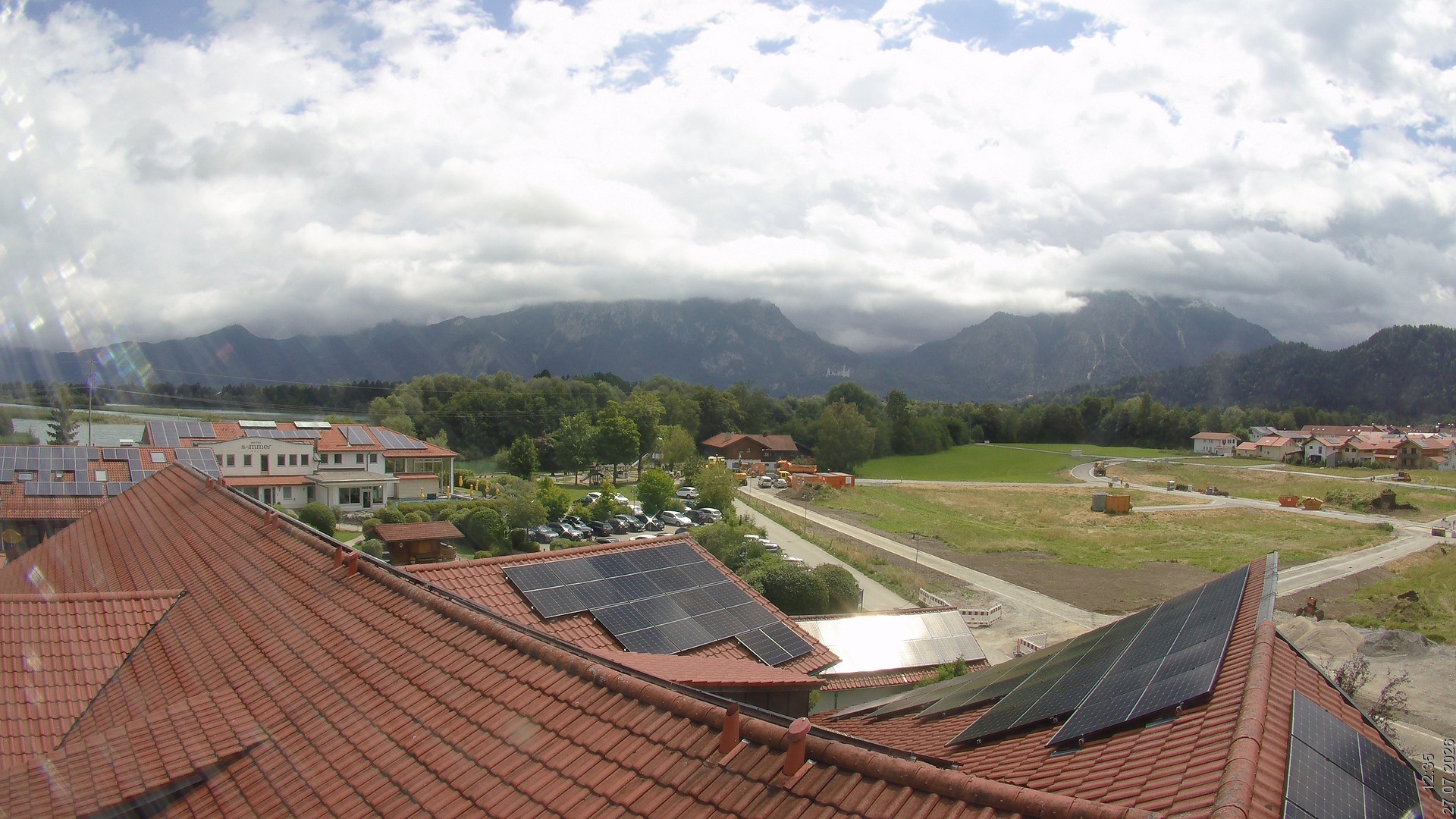 Archiv Foto Webcam Füssen: Ausblick vom Hotel Sommer