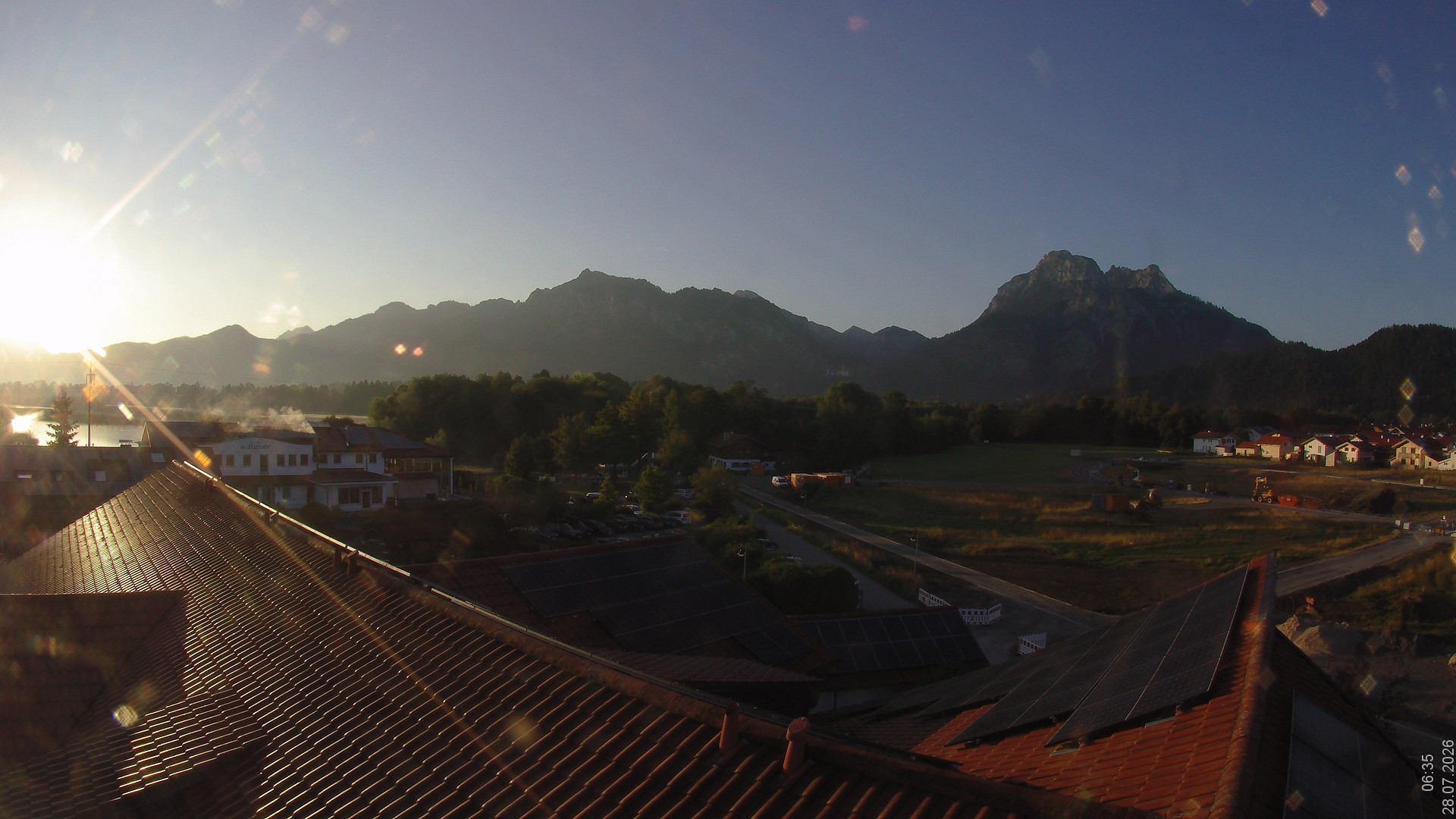Archiv Foto Webcam Füssen: Ausblick vom Hotel Sommer