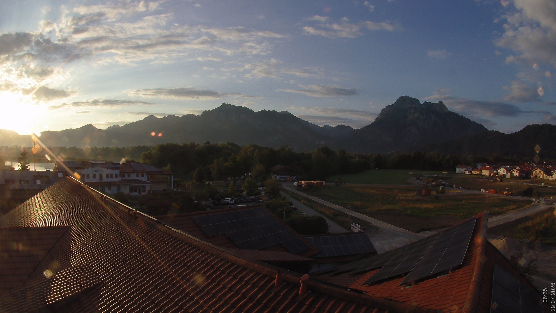 Archiv Foto Webcam Füssen: Ausblick vom Hotel Sommer