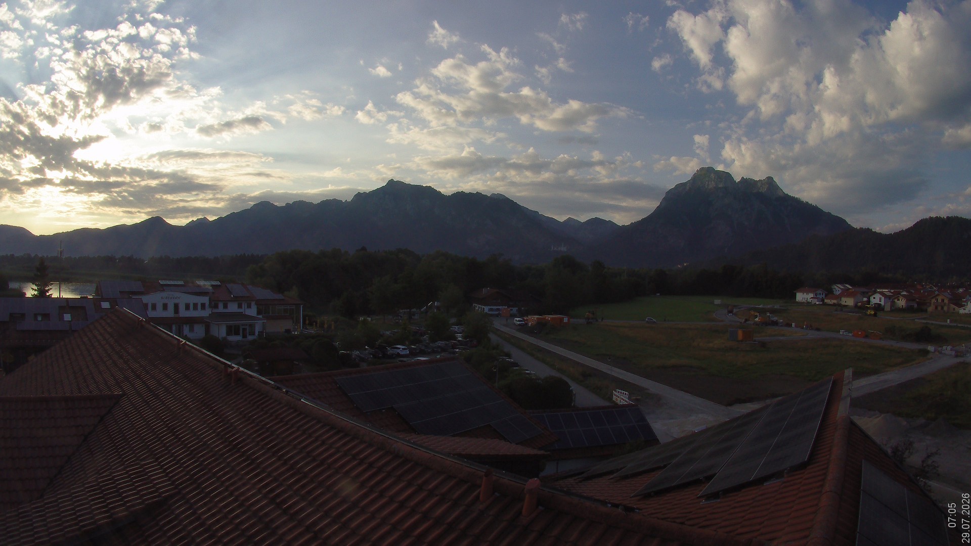 Archiv Foto Webcam Füssen: Ausblick vom Hotel Sommer