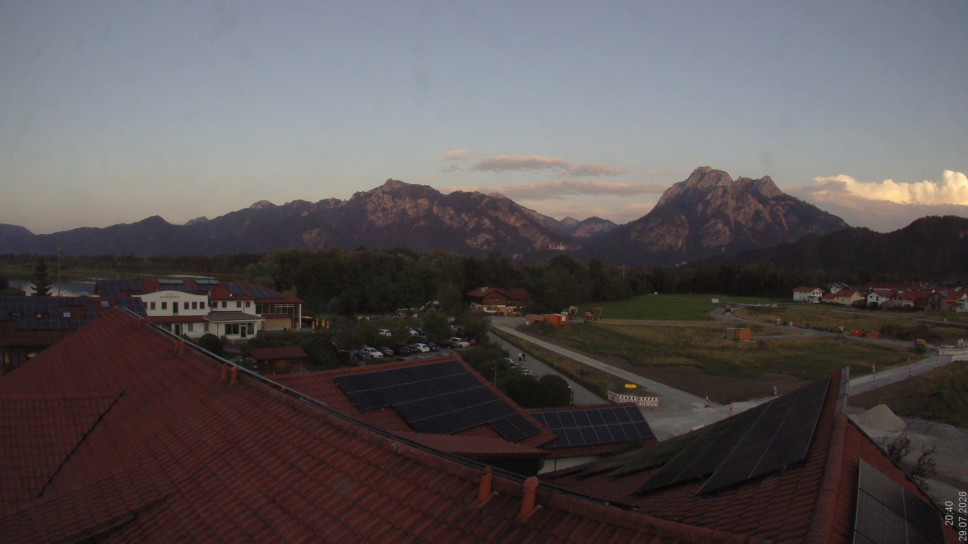 Archiv Foto Webcam Füssen: Ausblick vom Hotel Sommer