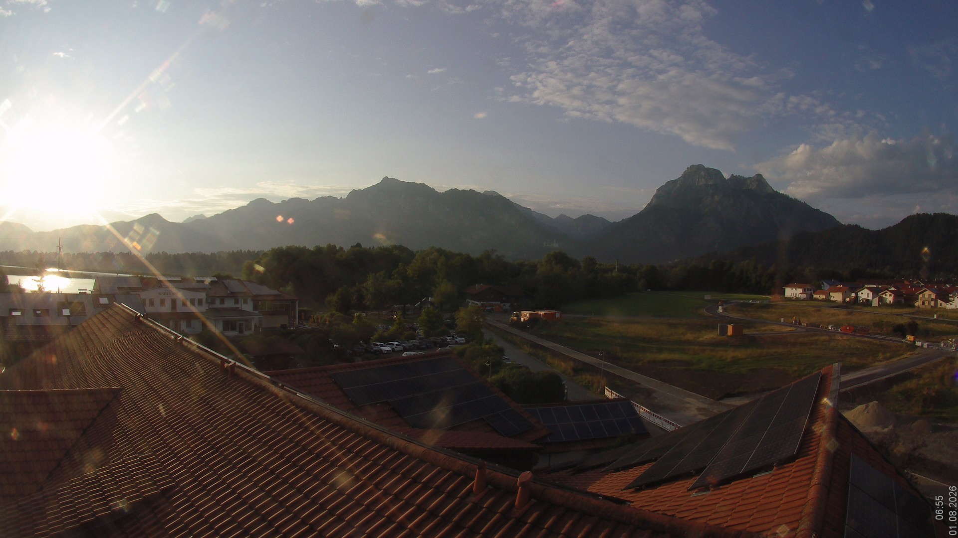 Archiv Foto Webcam Füssen: Ausblick vom Hotel Sommer