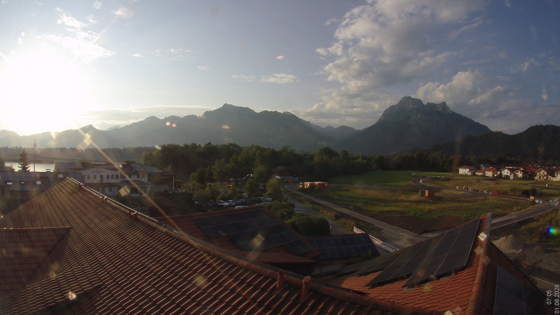 Archiv Foto Webcam Füssen: Ausblick vom Hotel Sommer