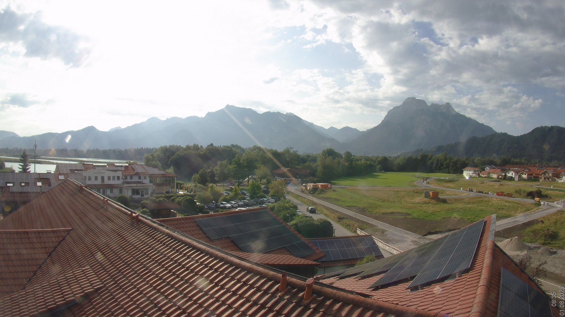 Archiv Foto Webcam Füssen: Ausblick vom Hotel Sommer