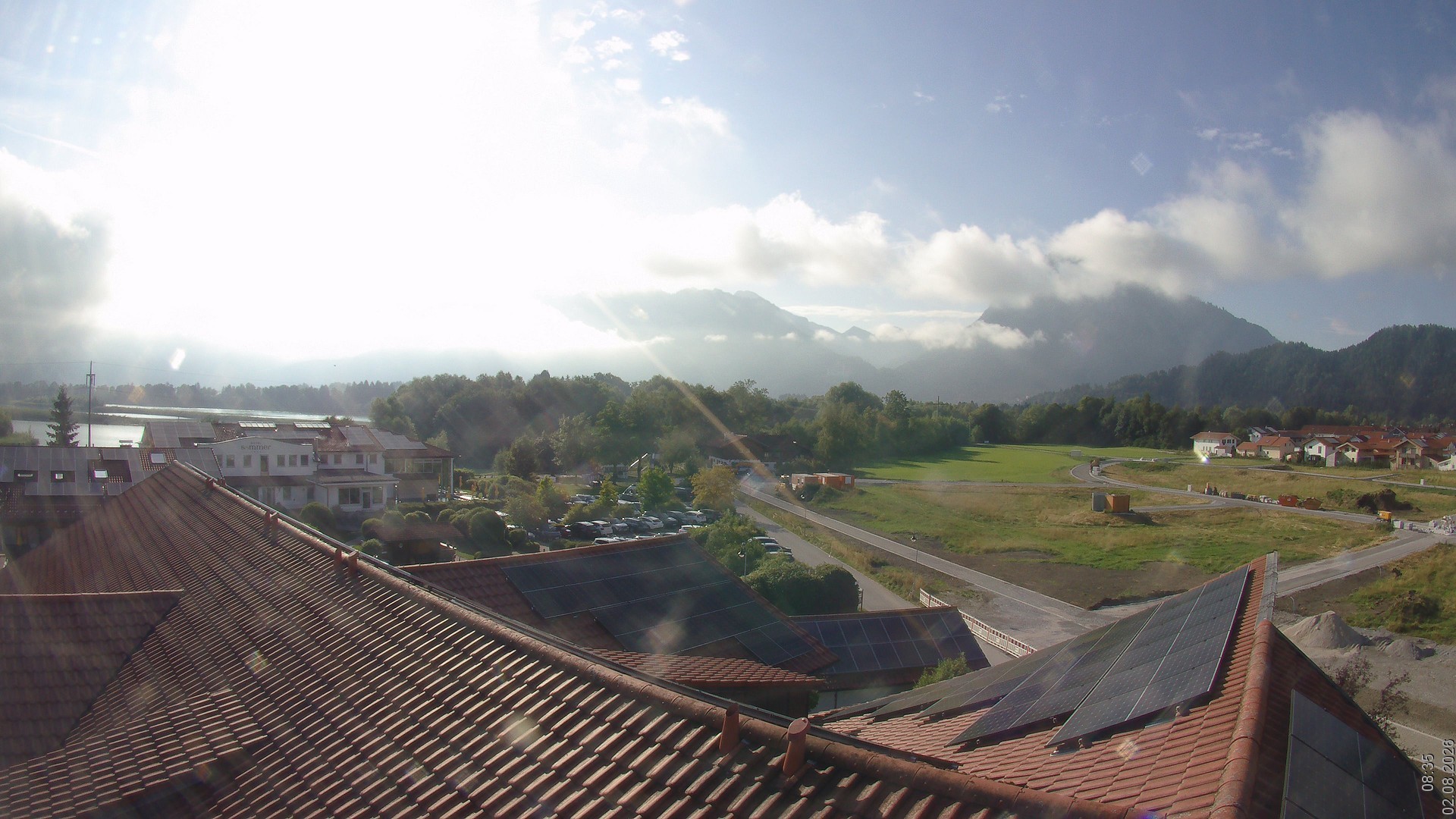 Archiv Foto Webcam Füssen: Ausblick vom Hotel Sommer