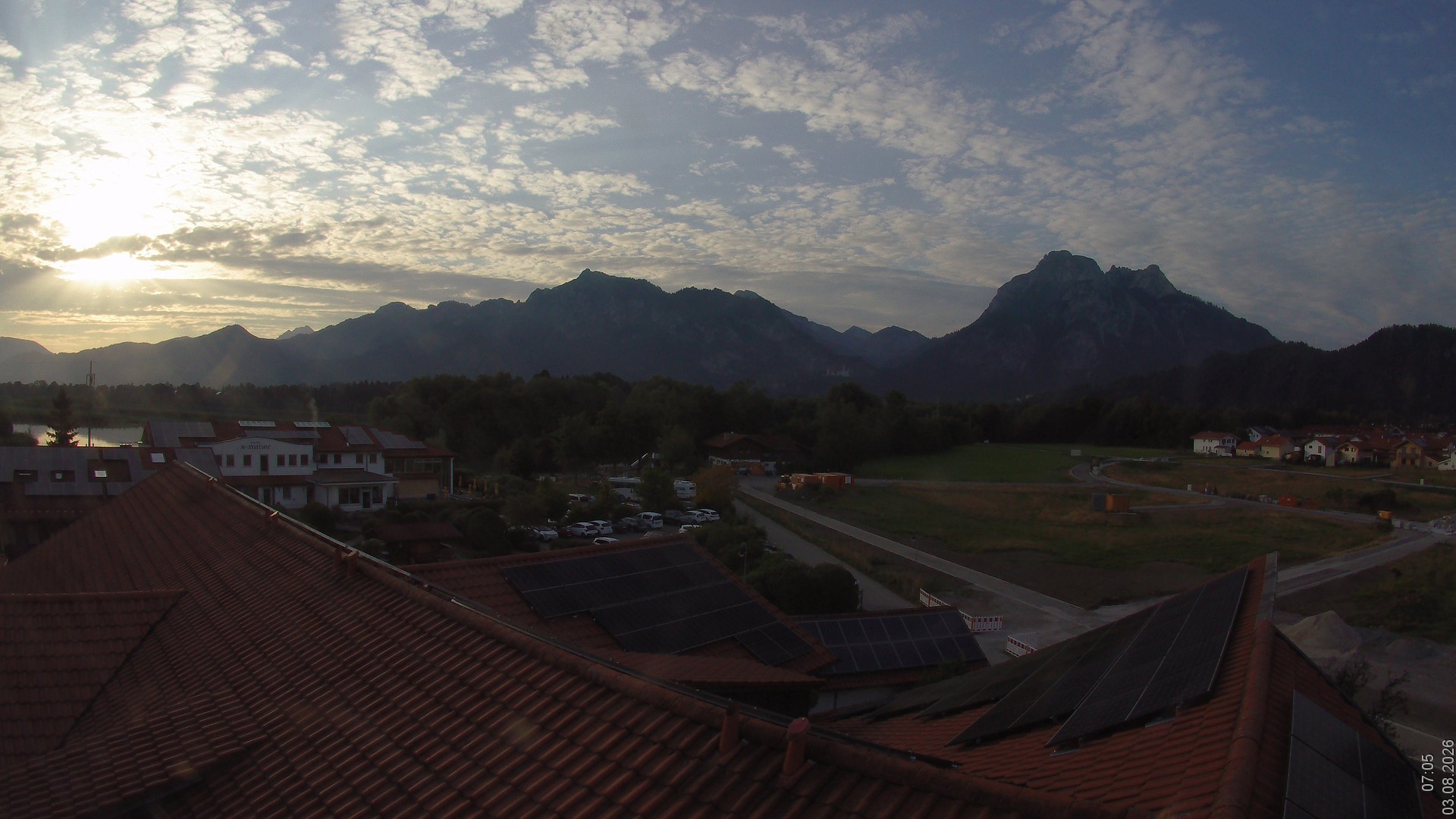 Archived image Webcam View from the Hotel Sommer (Allgäu)