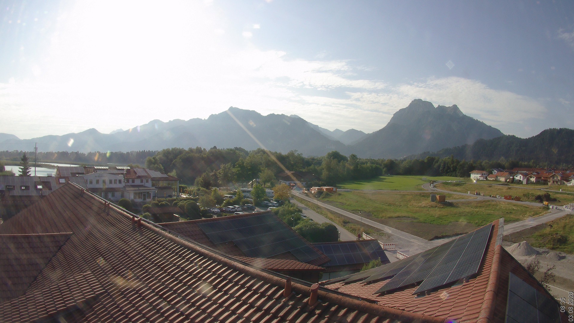 Archived image Webcam View from the Hotel Sommer (Allgäu)
