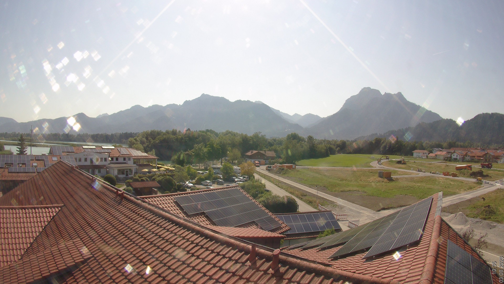 Archived image Webcam View from the Hotel Sommer (Allgäu)