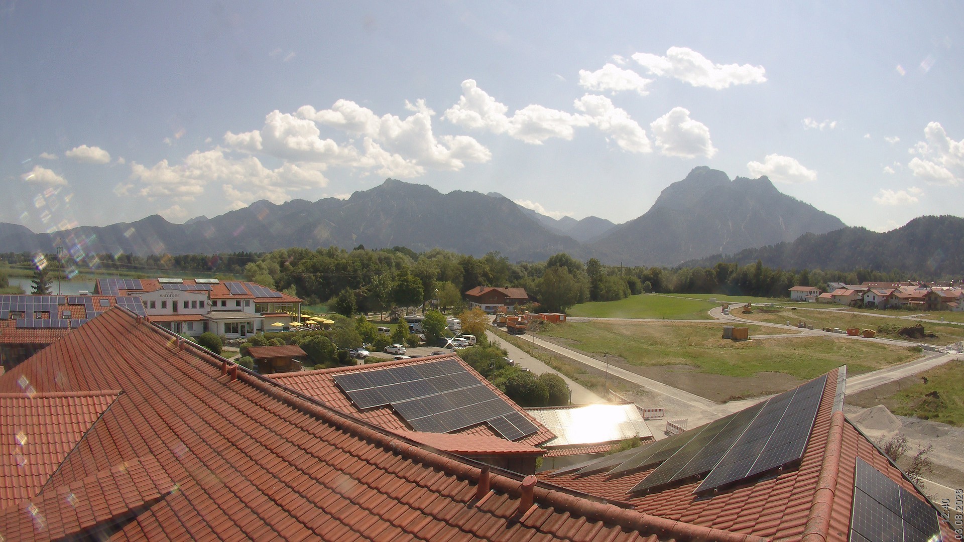 Archiv Foto Webcam Füssen: Ausblick vom Hotel Sommer