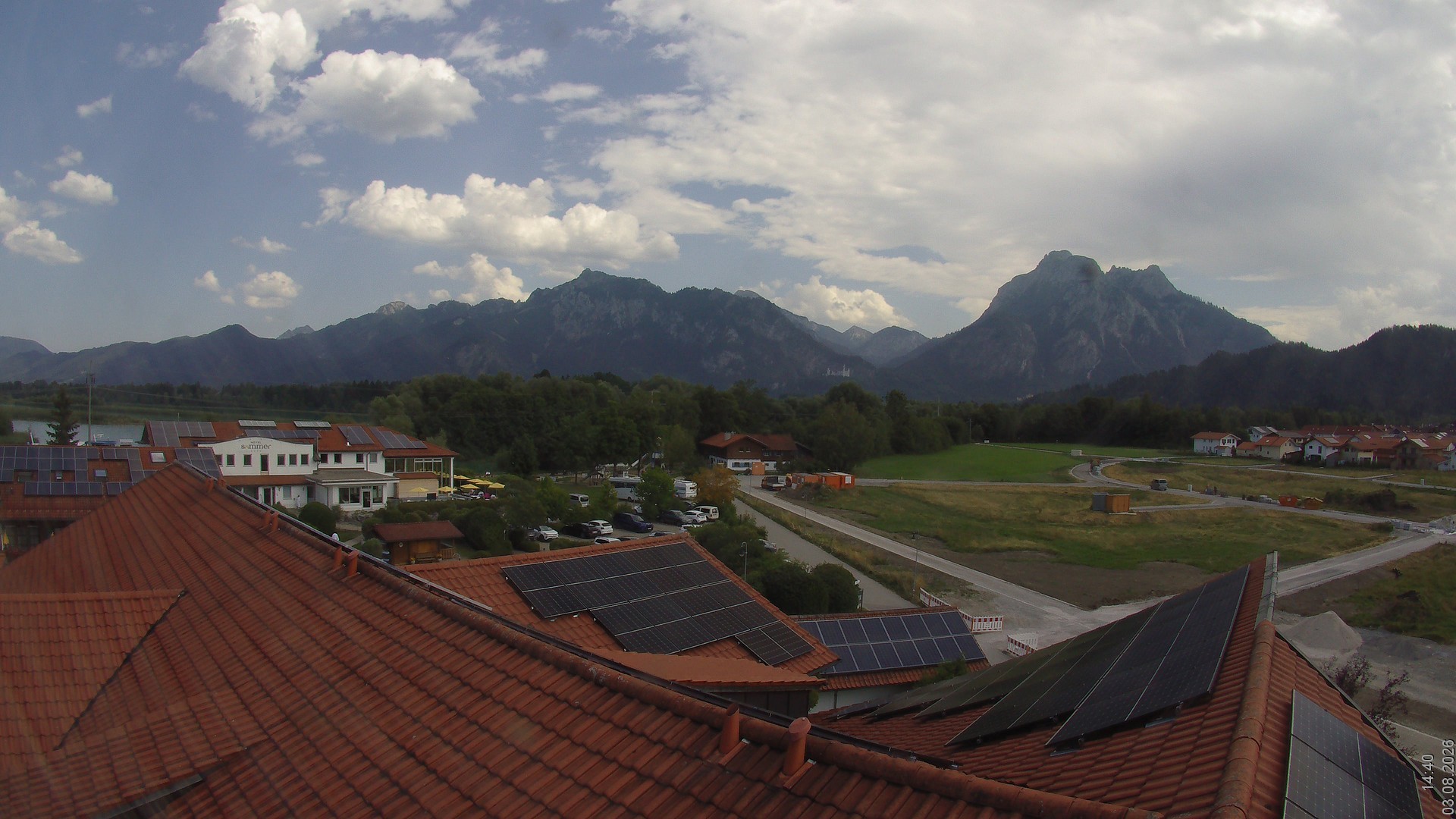 Archiv Foto Webcam Füssen: Ausblick vom Hotel Sommer