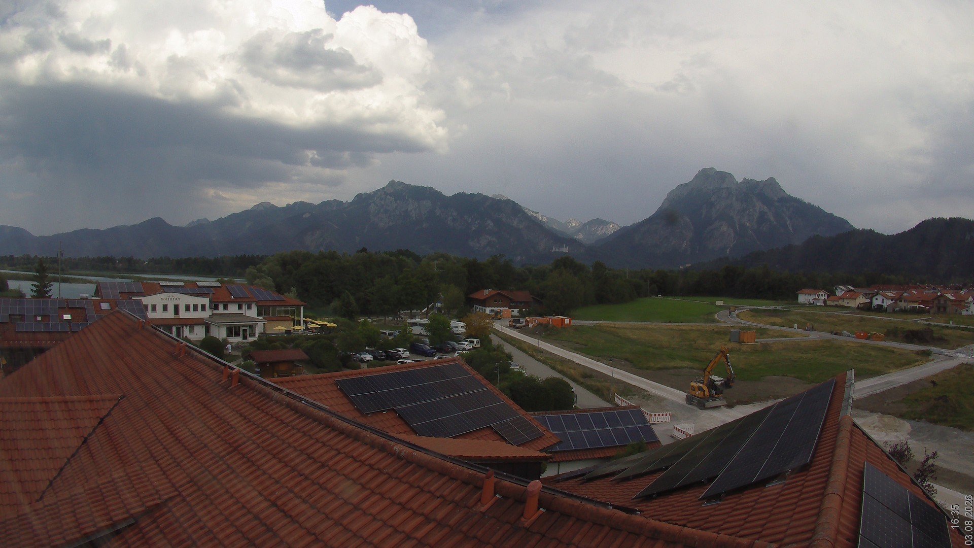 Archiv Foto Webcam Füssen: Ausblick vom Hotel Sommer