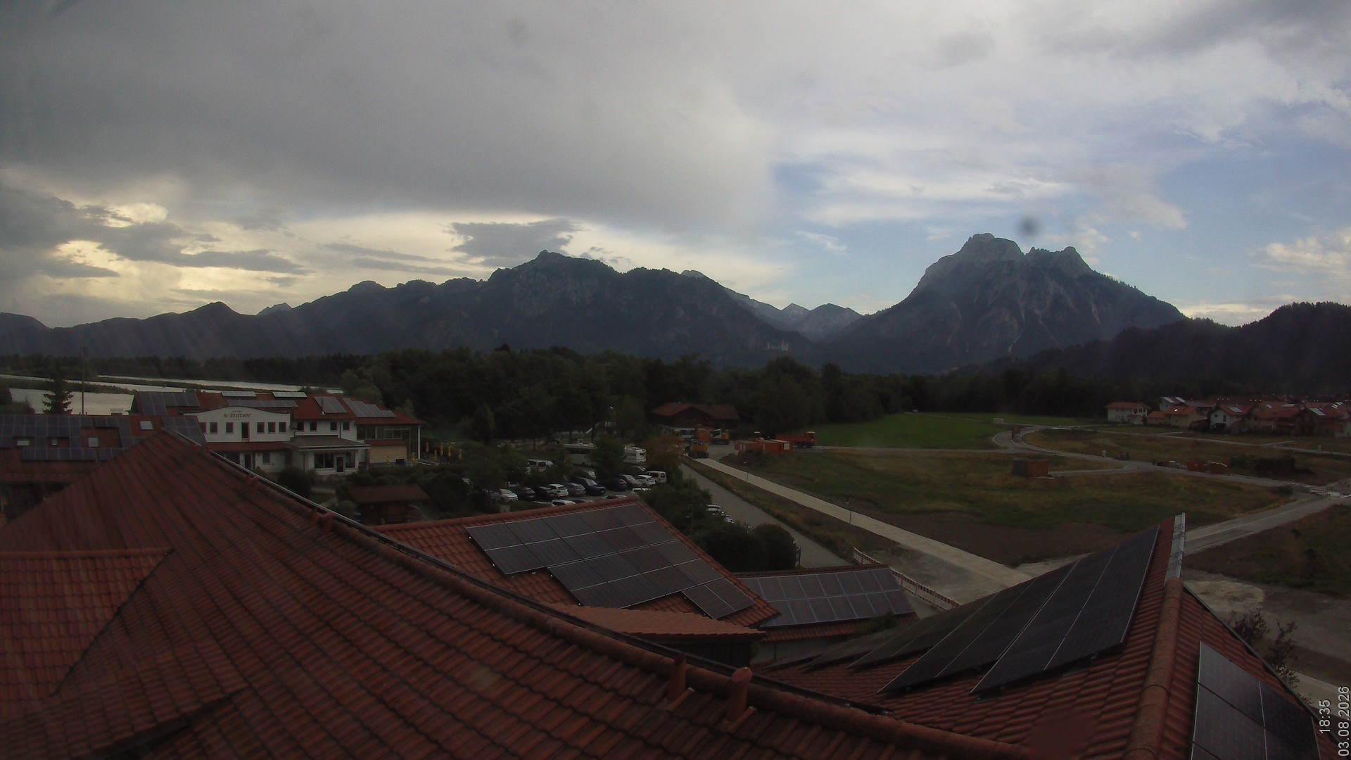 Archiv Foto Webcam Füssen: Ausblick vom Hotel Sommer